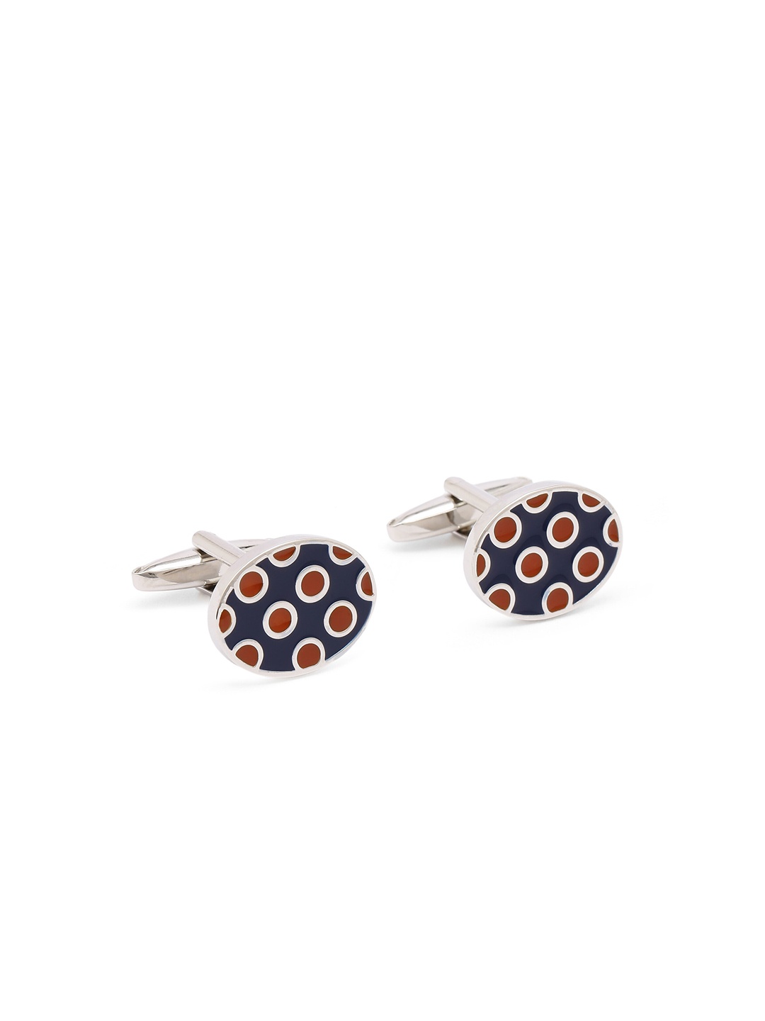 

Alvaro Castagnino Red & Navy Blue Printed Cufflink