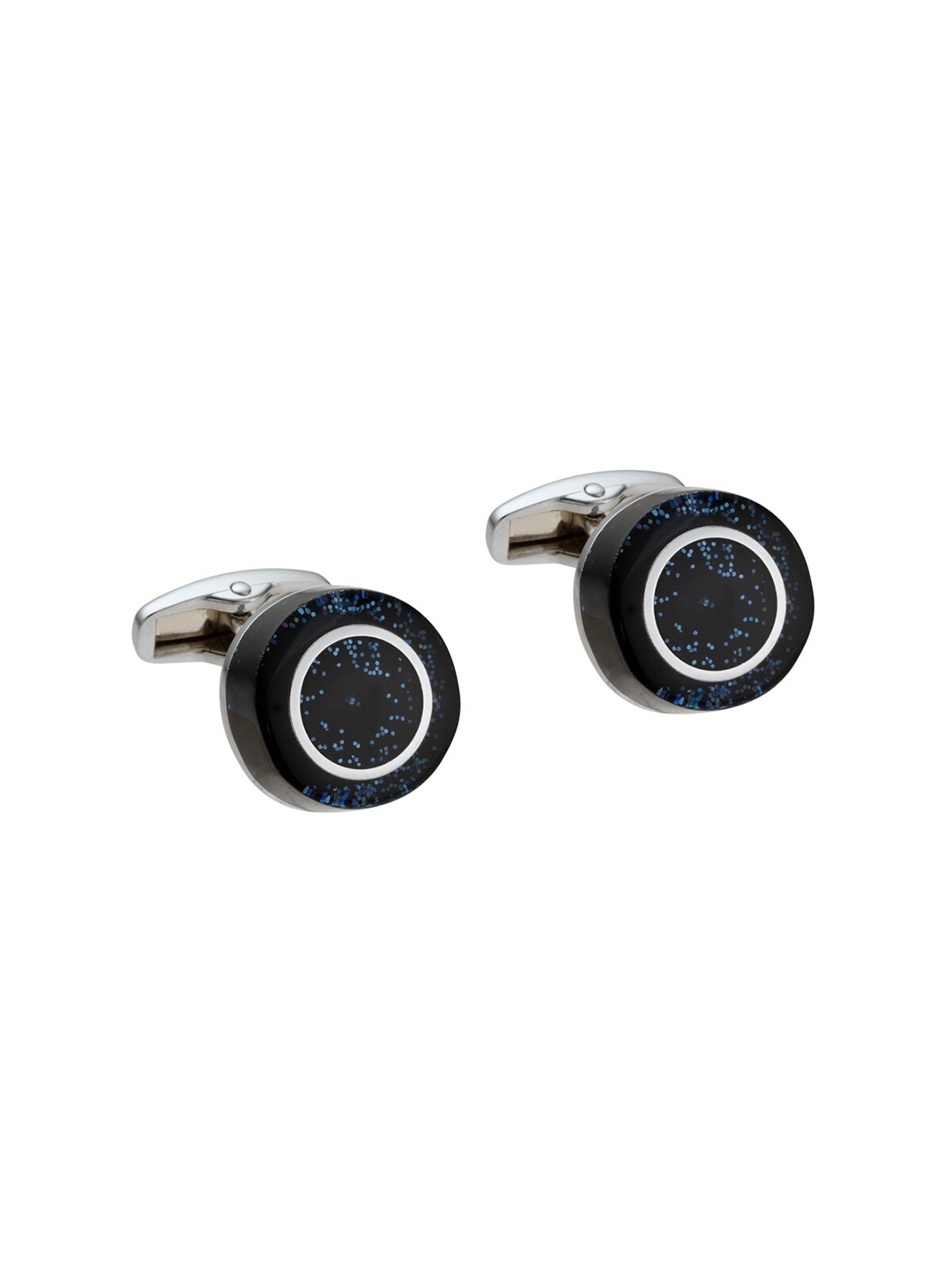 

Alvaro Castagnino Black & Blue Round Cufflink