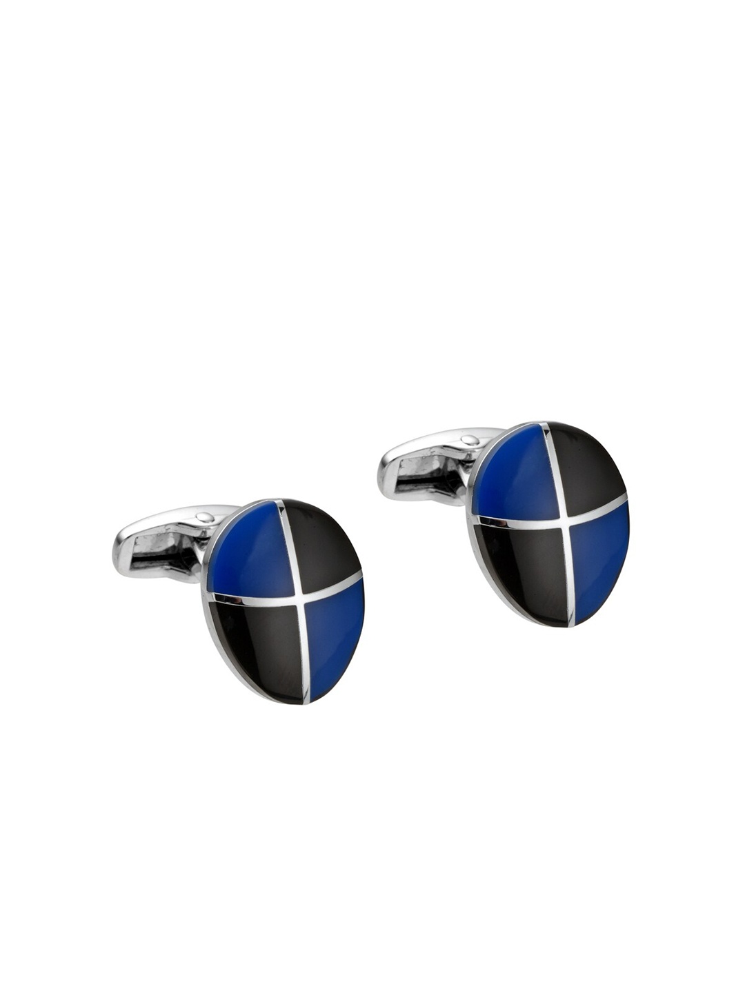 

Alvaro Castagnino Black & Blue Oval Cufflink