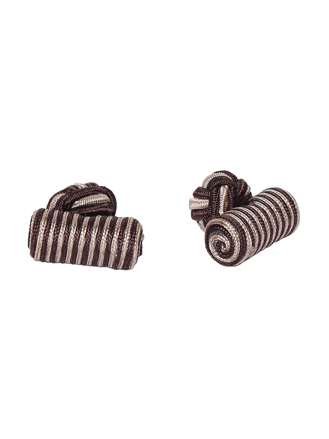 

Alvaro Castagnino Brown & Beige Geometric Cufflink