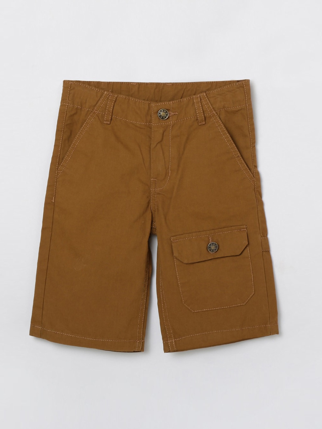 

max Boys Brown Mid-Rise Regular Shorts