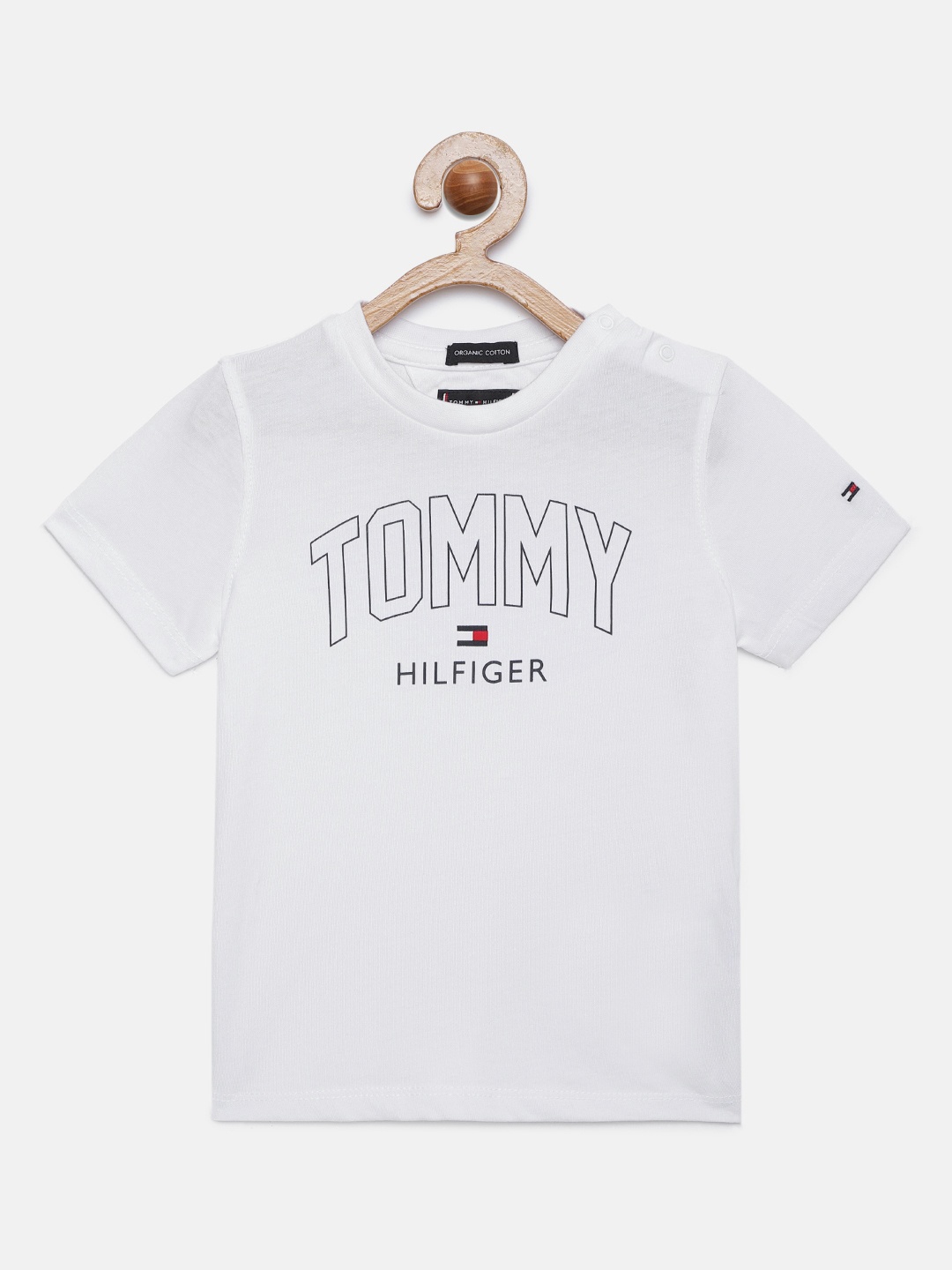 

Tommy Hilfiger Boys White Brand Logo Organic Cotton T-shirt