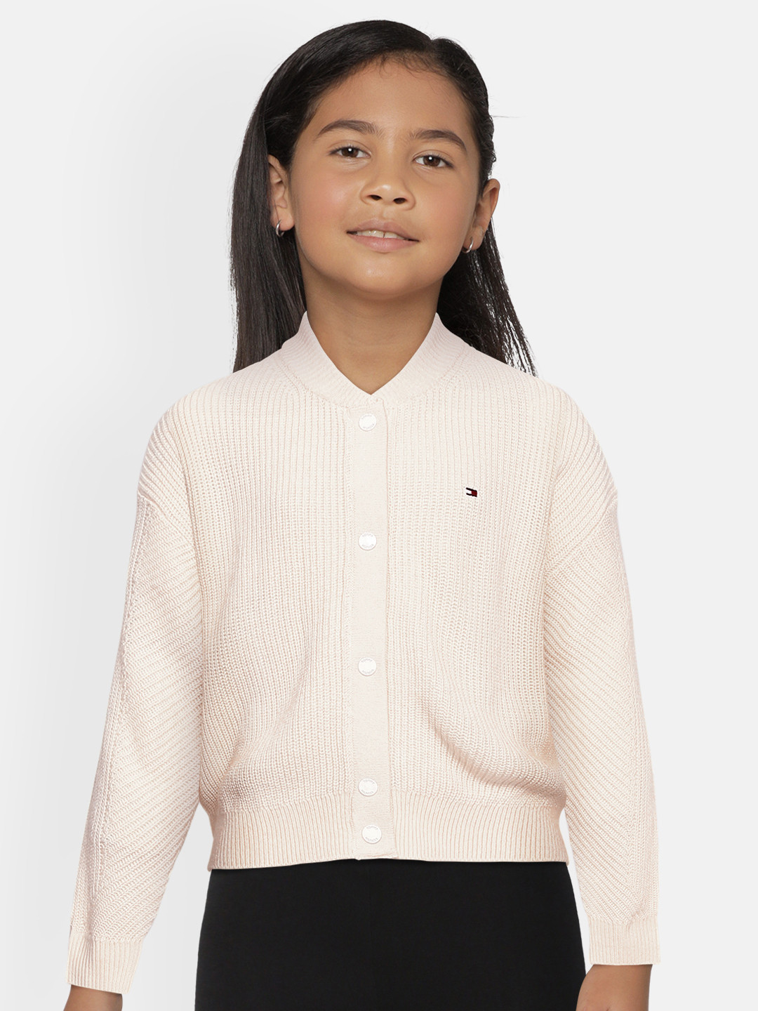

Tommy Hilfiger Girls Off-White Solid TJW DG Cardigan
