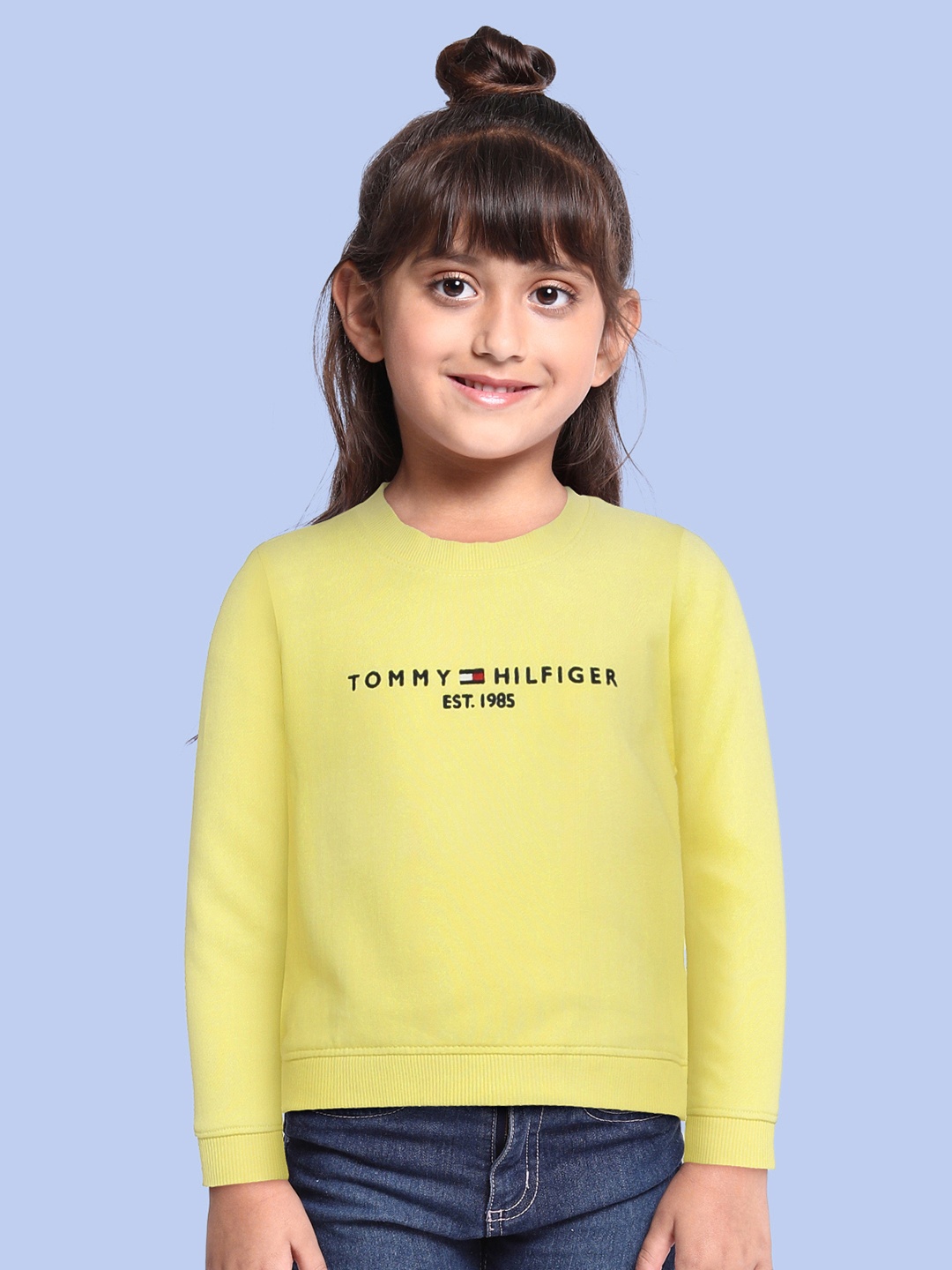 

Tommy Hilfiger Girls Yellow Printed Pure Cotton Sweatshirt