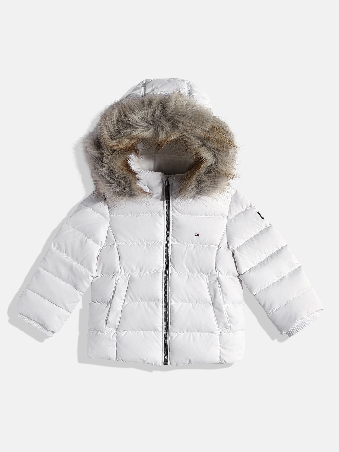 

Tommy Hilfiger Girls White Solid Parka Jacket