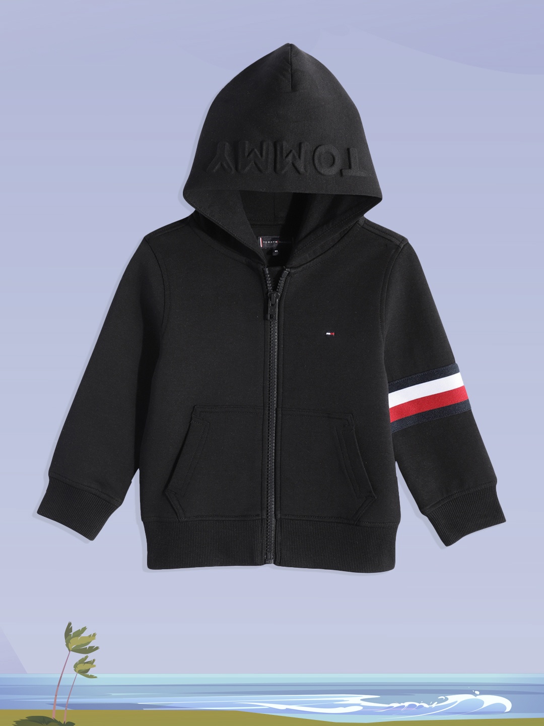

Tommy Hilfiger Boys Black Hooded Sweatshirt