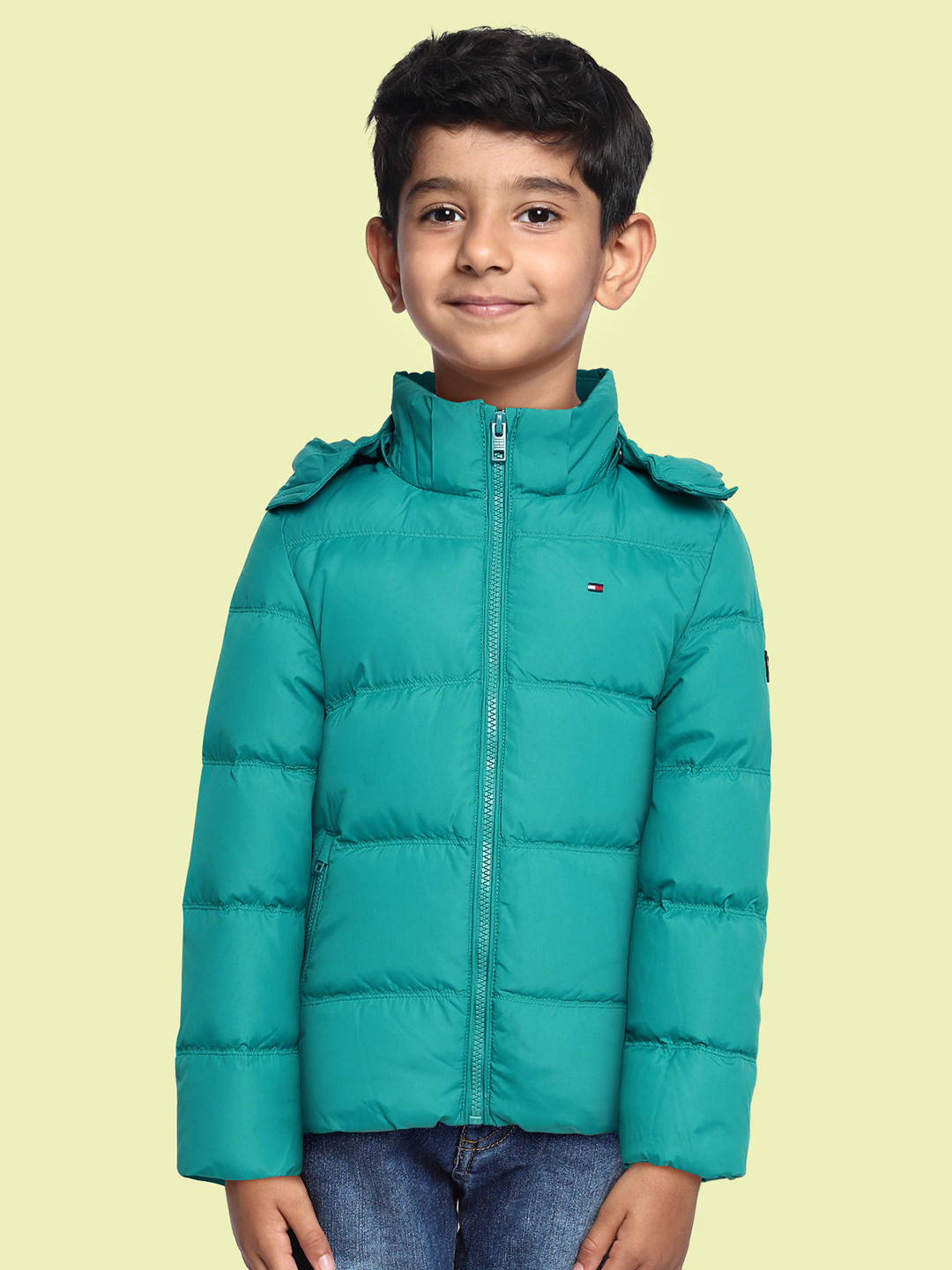 

Tommy Hilfiger Boys Teal Green Padded Jacket
