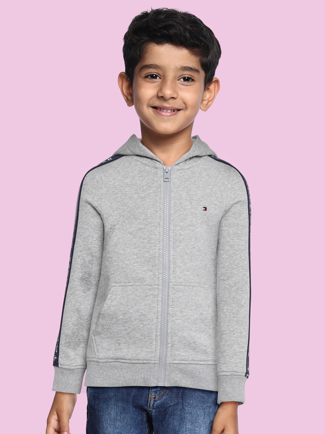 

Tommy Hilfiger Boys Grey Hooded Sweatshirt