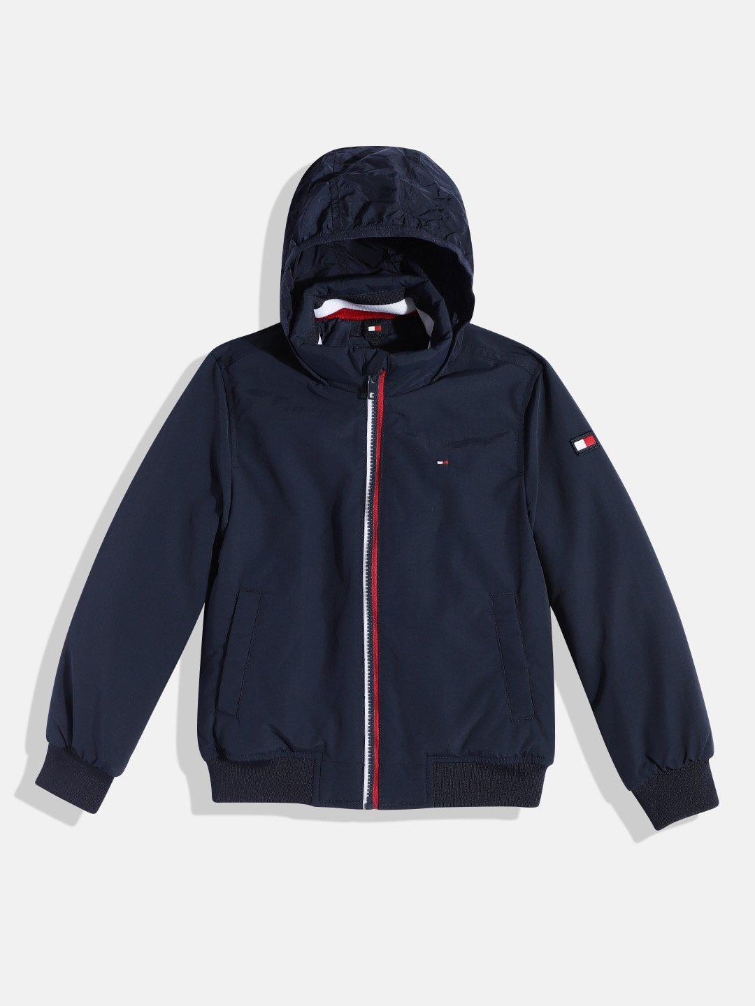 

Tommy Hilfiger Boys Navy Blue Solid Bomber Jacket