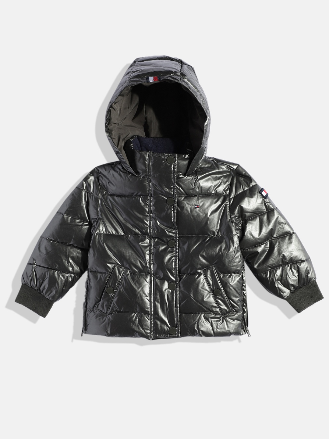 

Tommy Hilfiger Girls Metallic Green Puffer Jacket