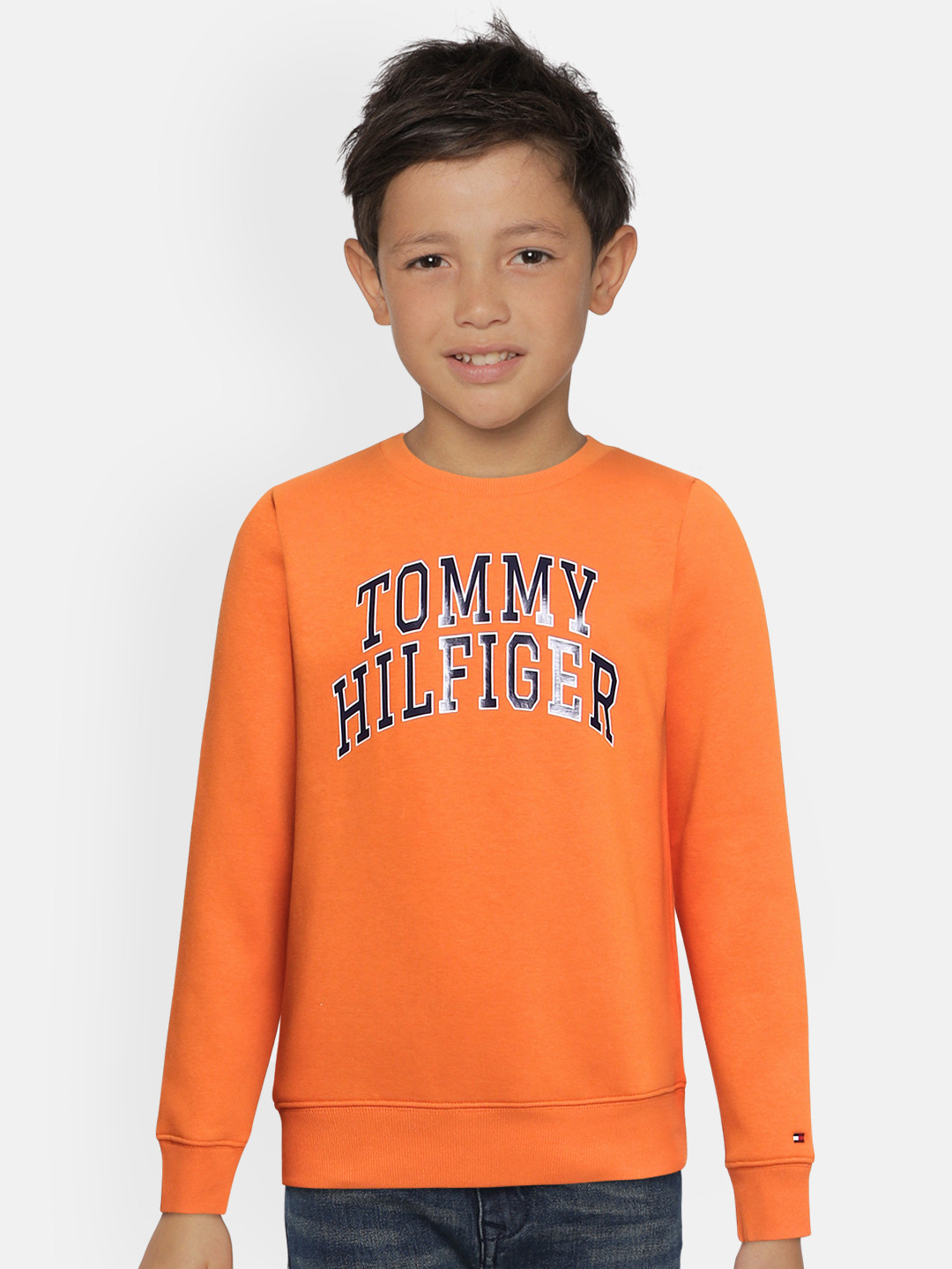 

Tommy Hilfiger Boys Orange Printed Sweatshirt
