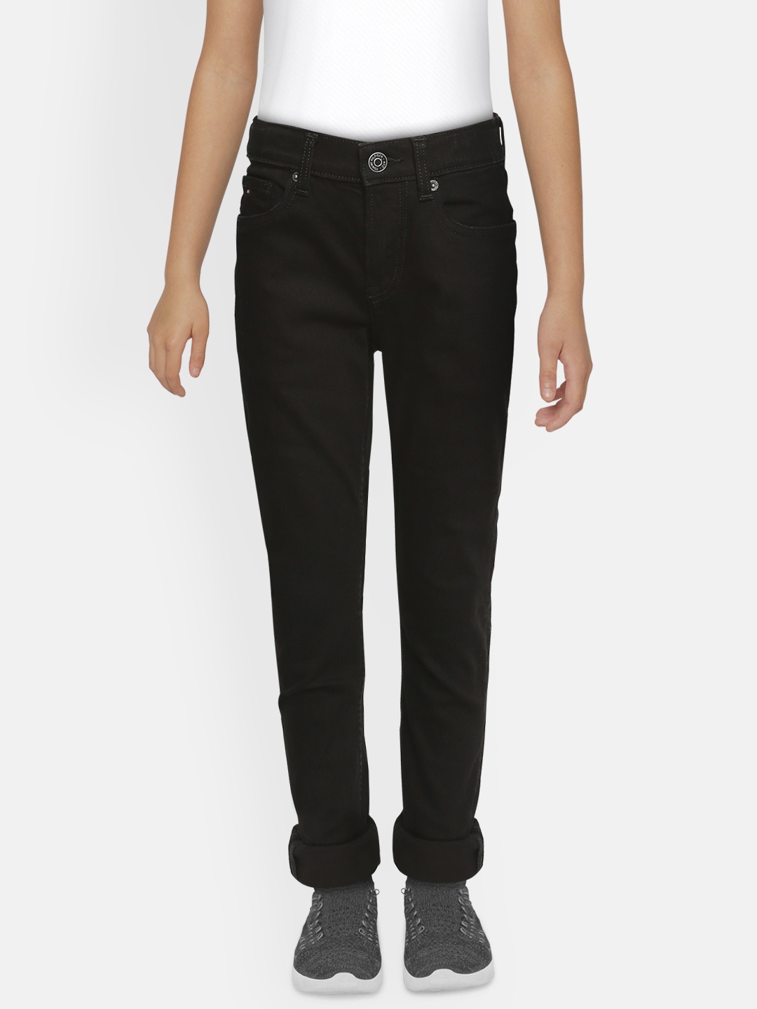 

Tommy Hilfiger Boys Black Slim Fit Stretchable Jeans