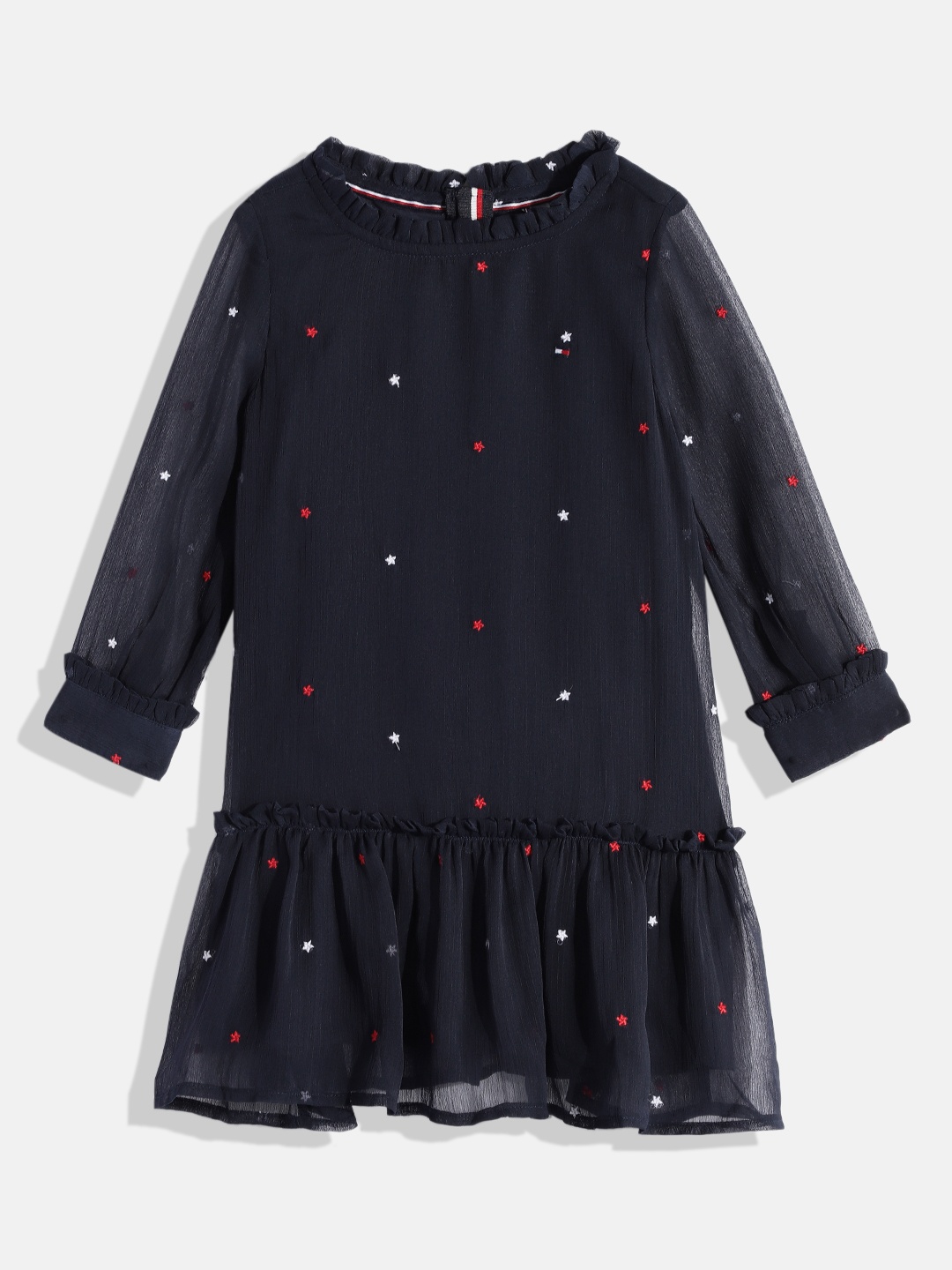 

Tommy Hilfiger Black Embroidered A-Line Dress