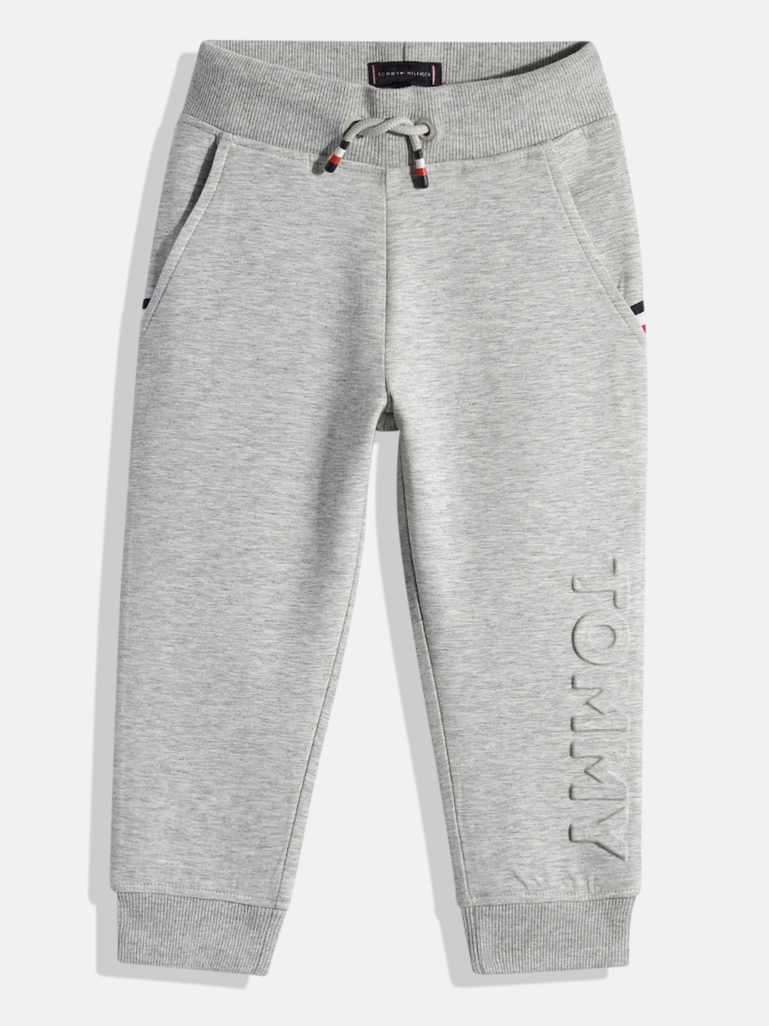 

Tommy Hilfiger Boys Grey Brand Logo Embossed Joggers