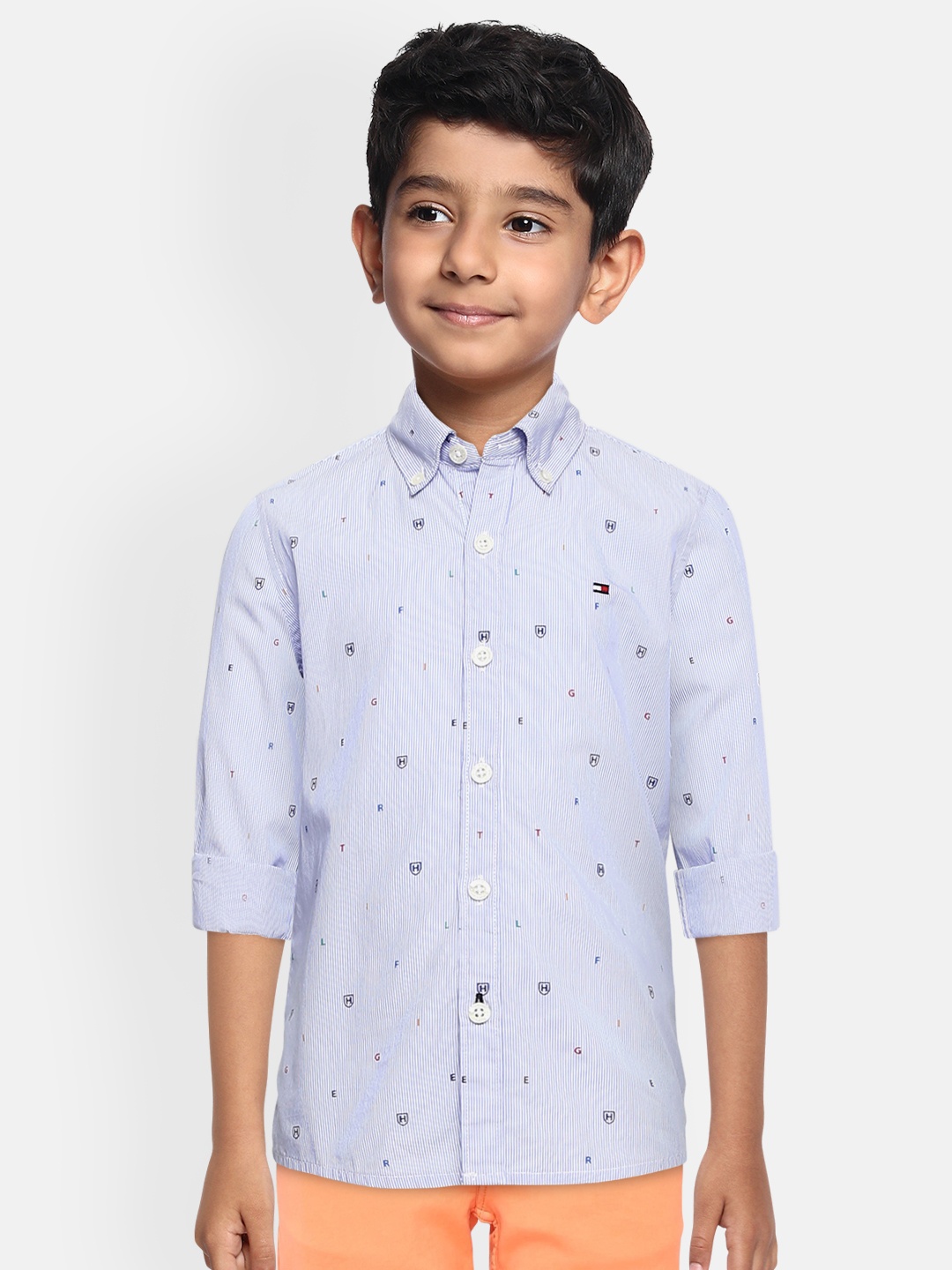 

Tommy Hilfiger Boys Blue Pure Cotton Casual Shirt