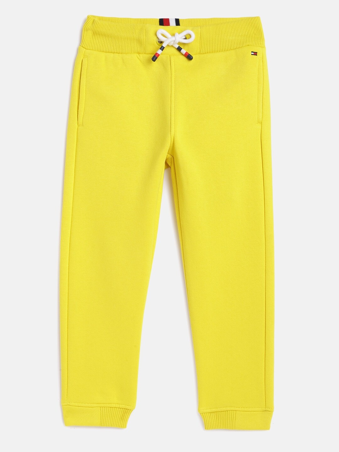 

Tommy Hilfiger Boys Yellow Solid Organic Cotton Sweatpants