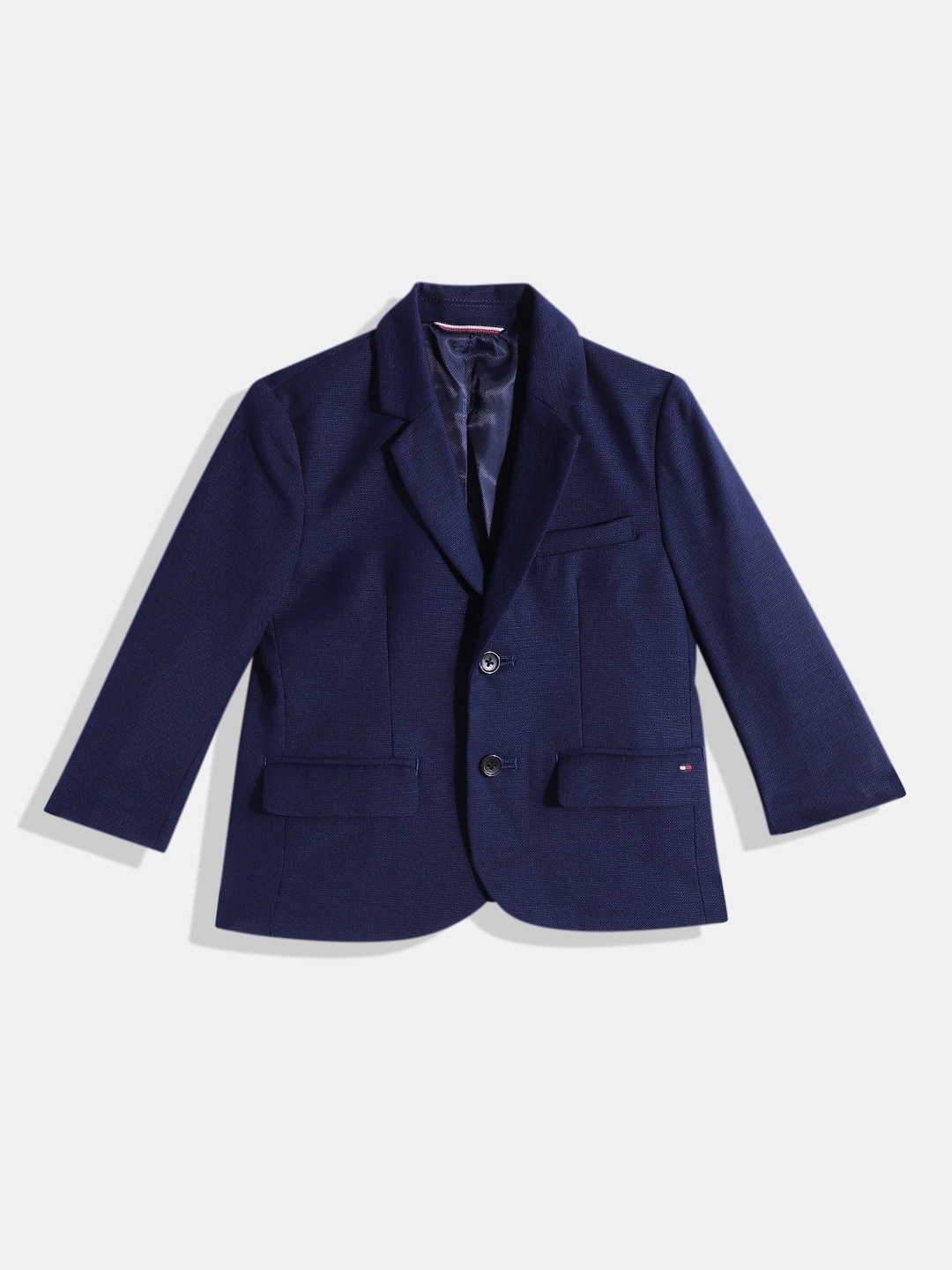 

Tommy Hilfiger Boys Blue Solid Single Breasted Party Blazer