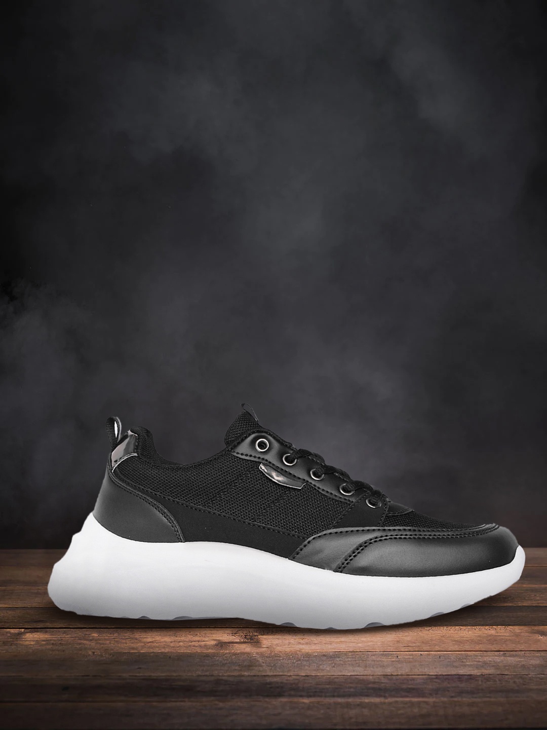 

Mast & Harbour Women Black Woven Design Sneakers