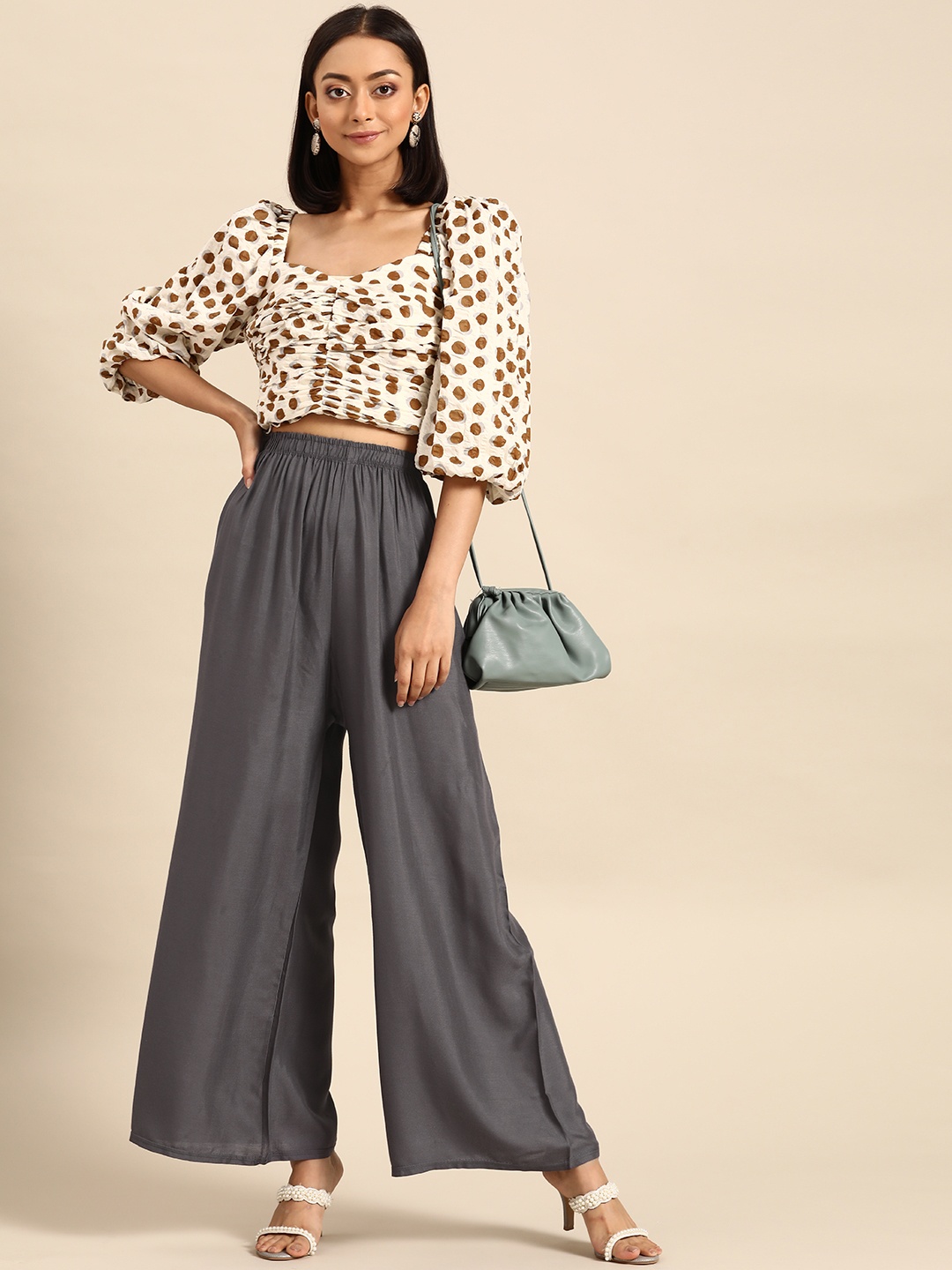 

Saadgi Women Charcoal Ethnic Palazzos