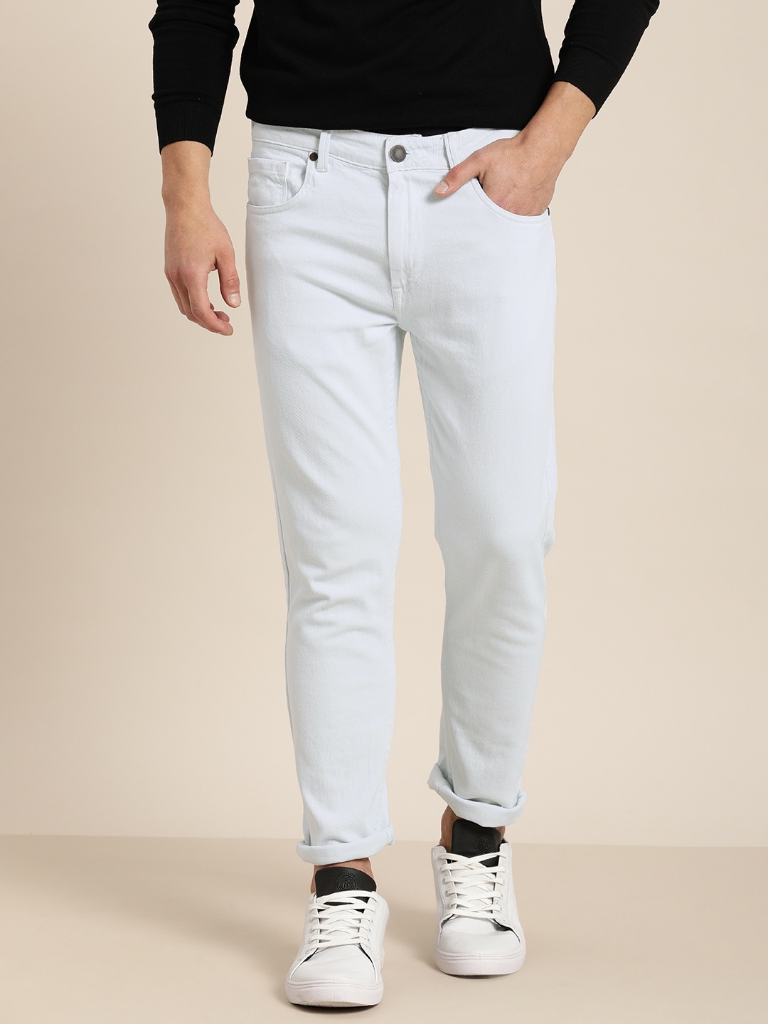 

Moda Rapido Men Blue Slim Fit Clean Look Mid Rise Stretchable Ankle Jeans