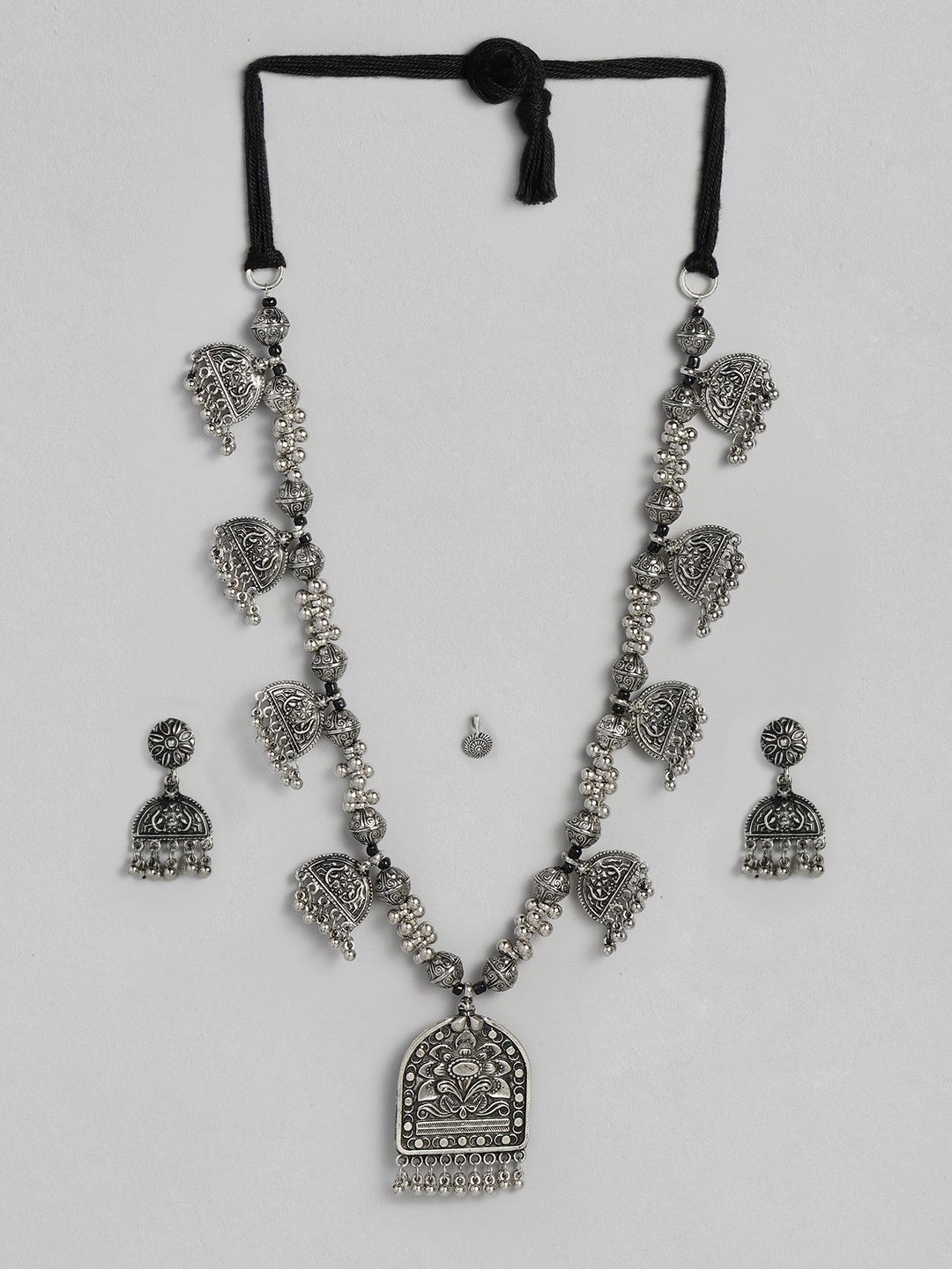 

LAIDA Oxidised Silver-Plated Classic Handcrafted Jewellery Set