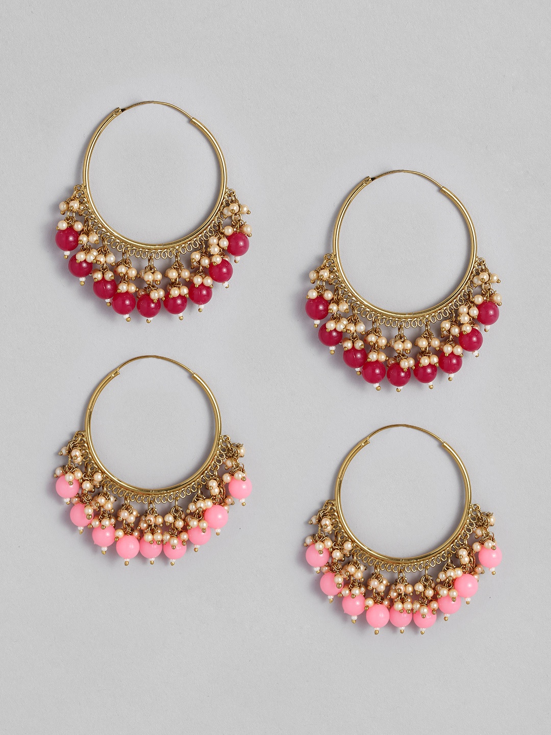 

Laida Gold-Plated Set of 2 Handcrafted Hoop Earrings
