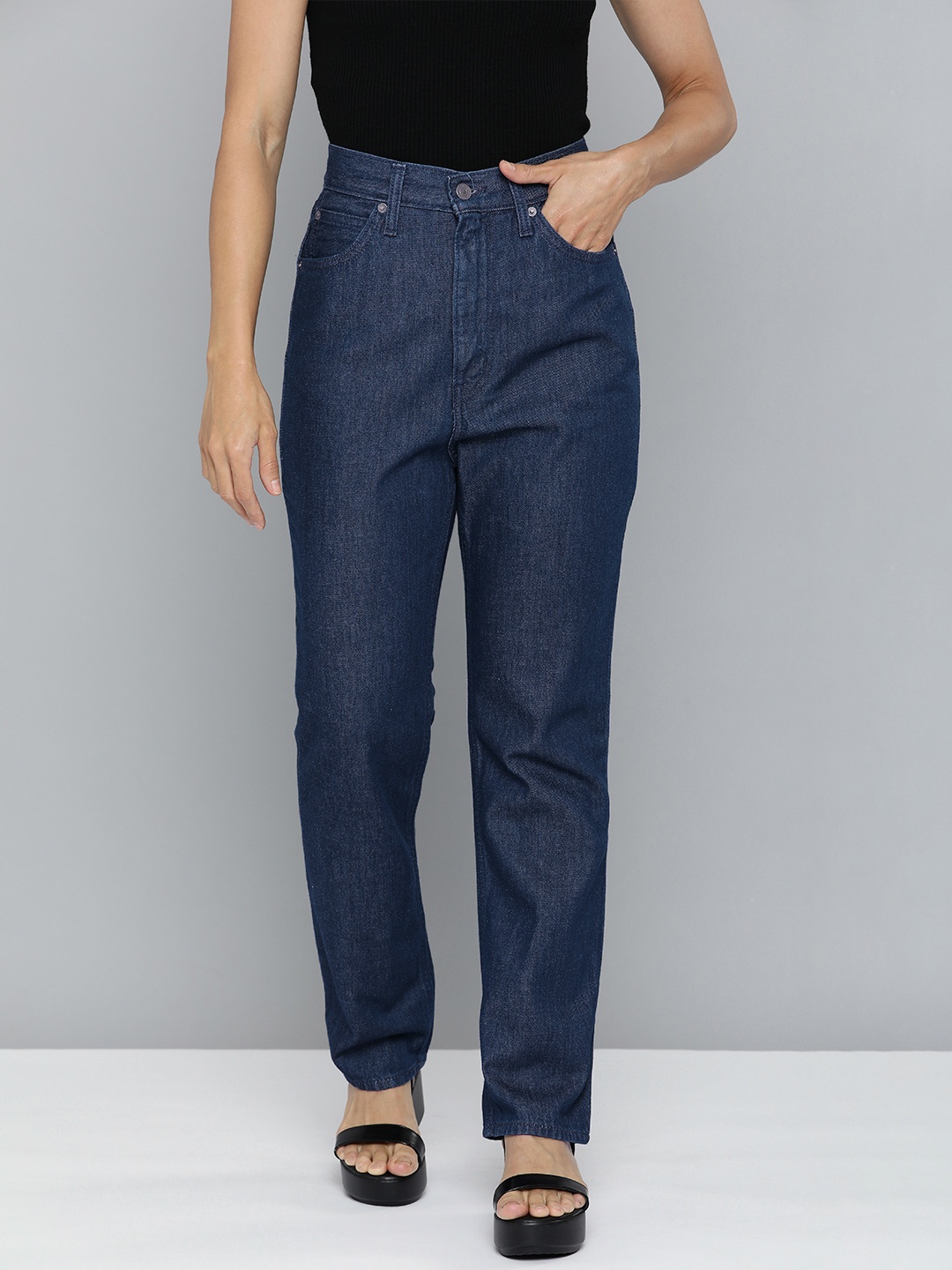 

Levis Women Blue Slim Straight Fit High-Rise Jeans