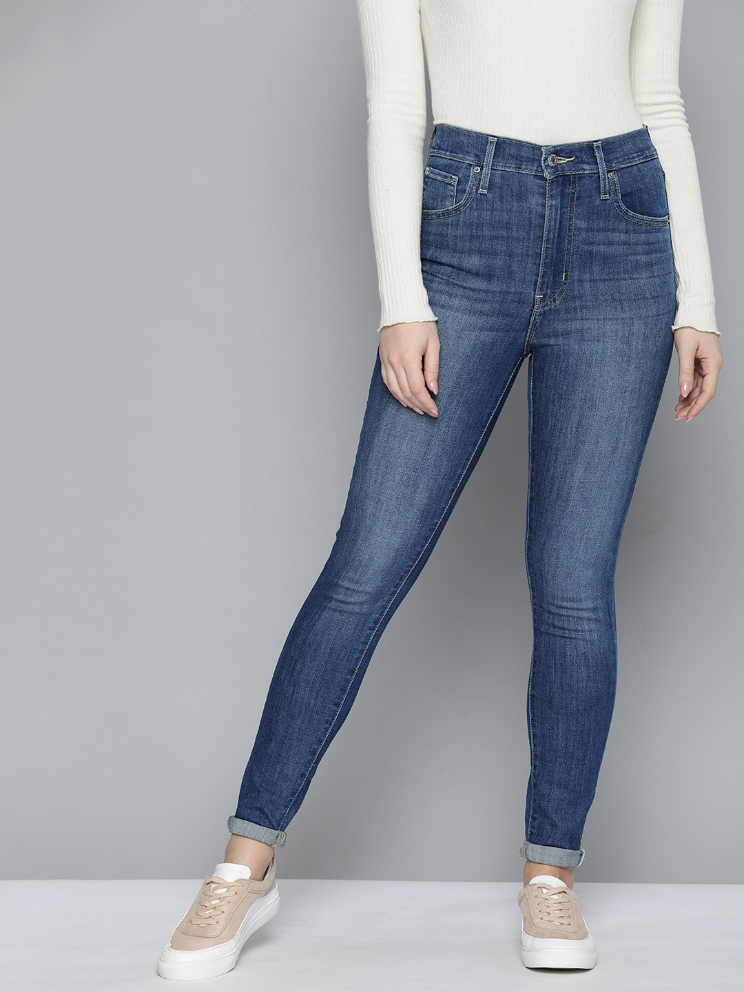 

Levis Women Blue Mile Super Skinny Fit Heavy Fade Stretchable Jeans