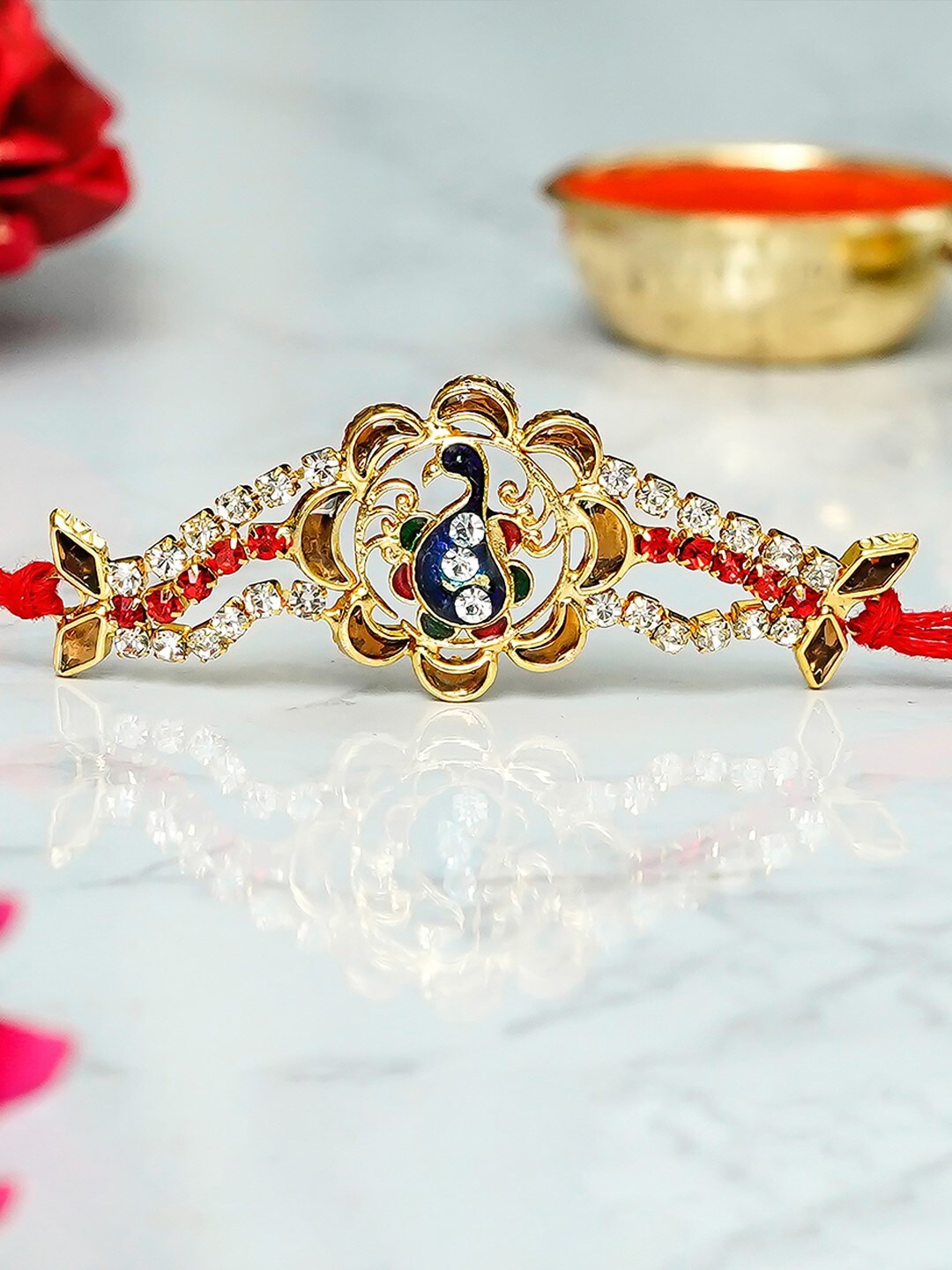 

eCraftIndia Multicoloured Rakhi Gift Set, Multi