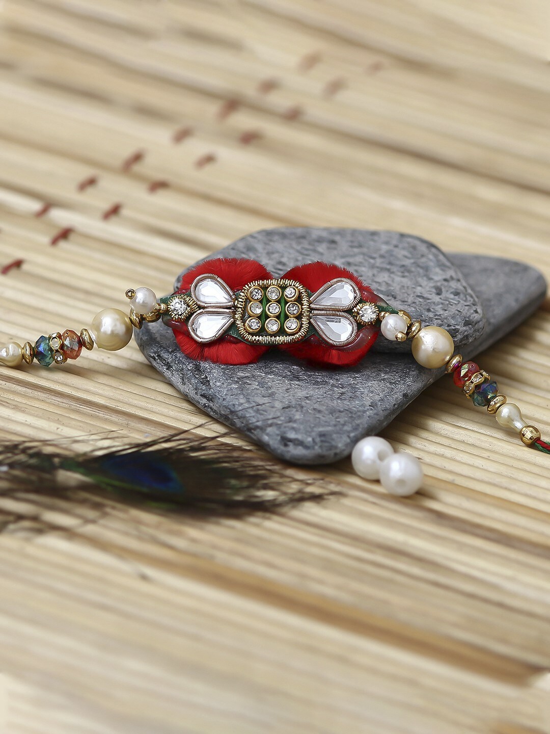 

eCraftIndia Multicoloured Designer Rakhi, Multi