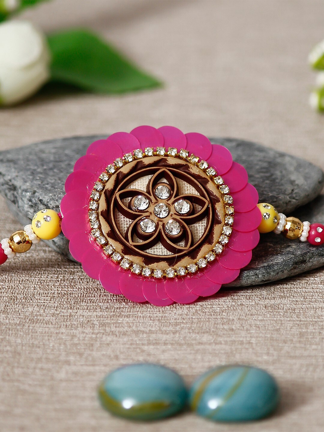 

eCraftIndia Multicolored Rakhi Gift Set, Multi