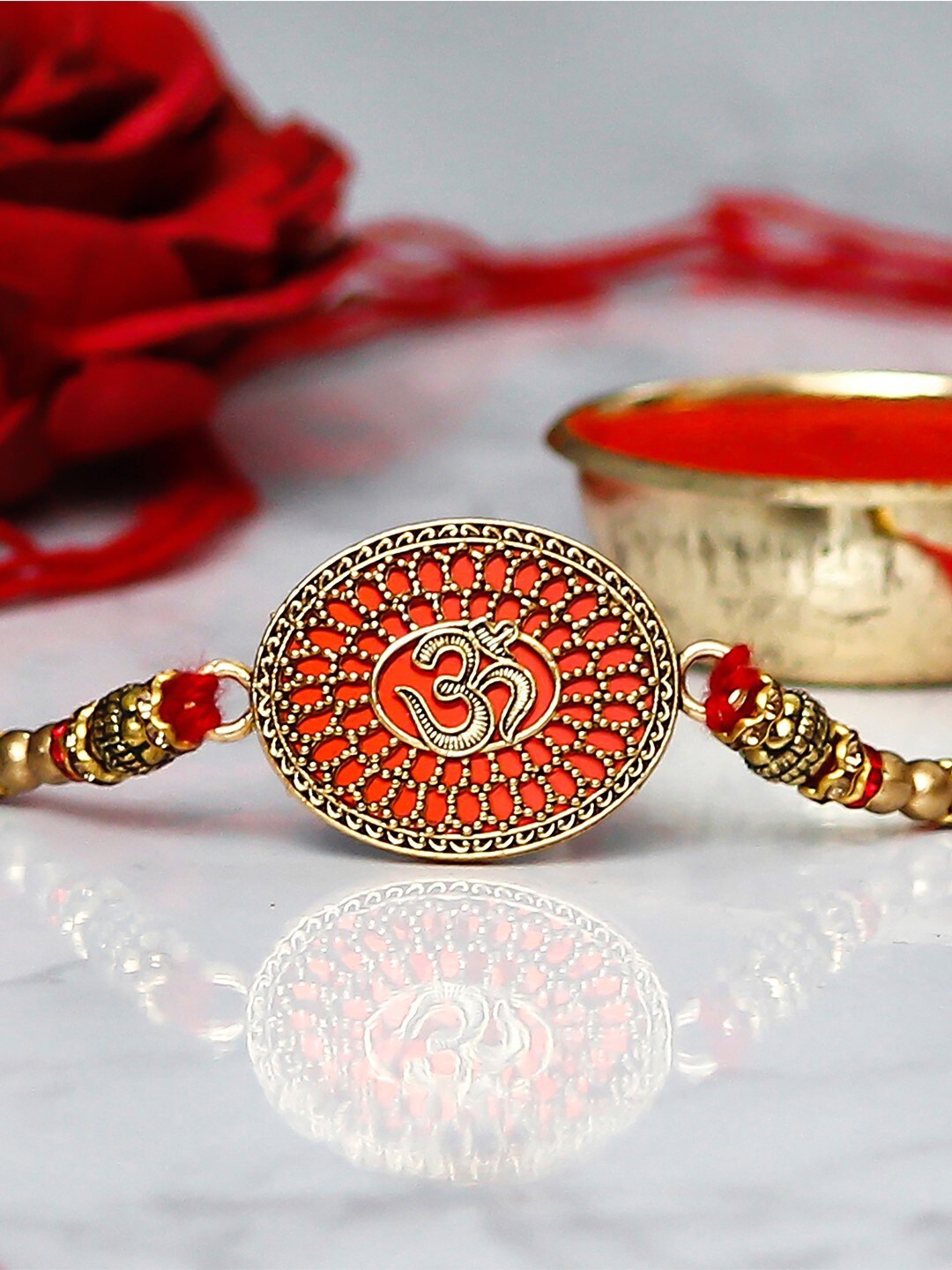 

eCraftIndia Multicolored Rakhi Gift Set, Mustard