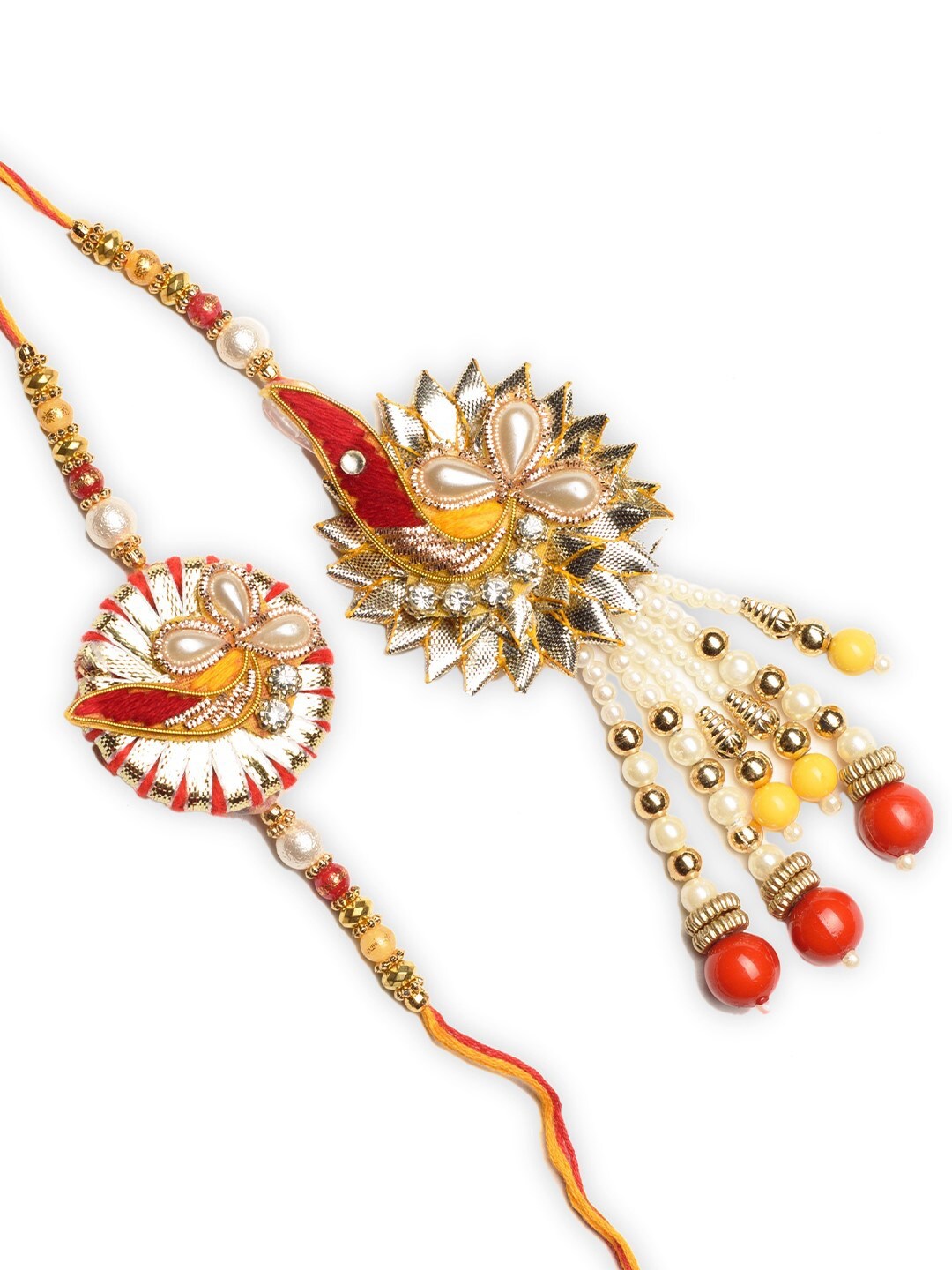 

eCraftIndia Multicolored Bhaiya Bhabhi Designer Rakhi Gift Set, Multi