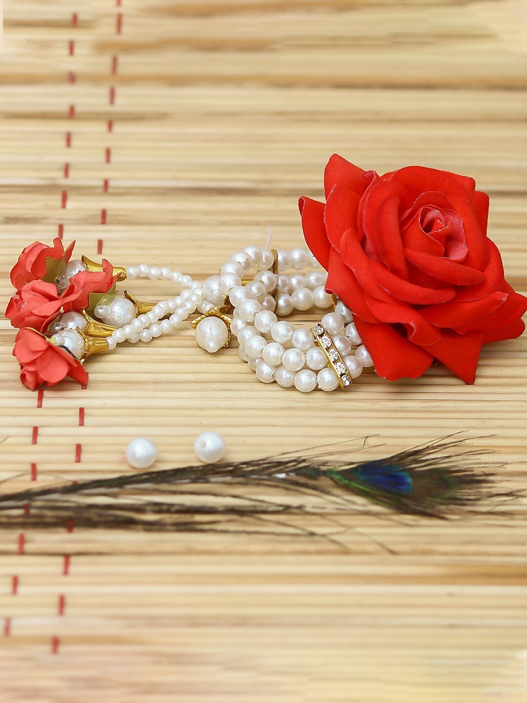 

eCraftIndia Women Red Designer Rakhi
