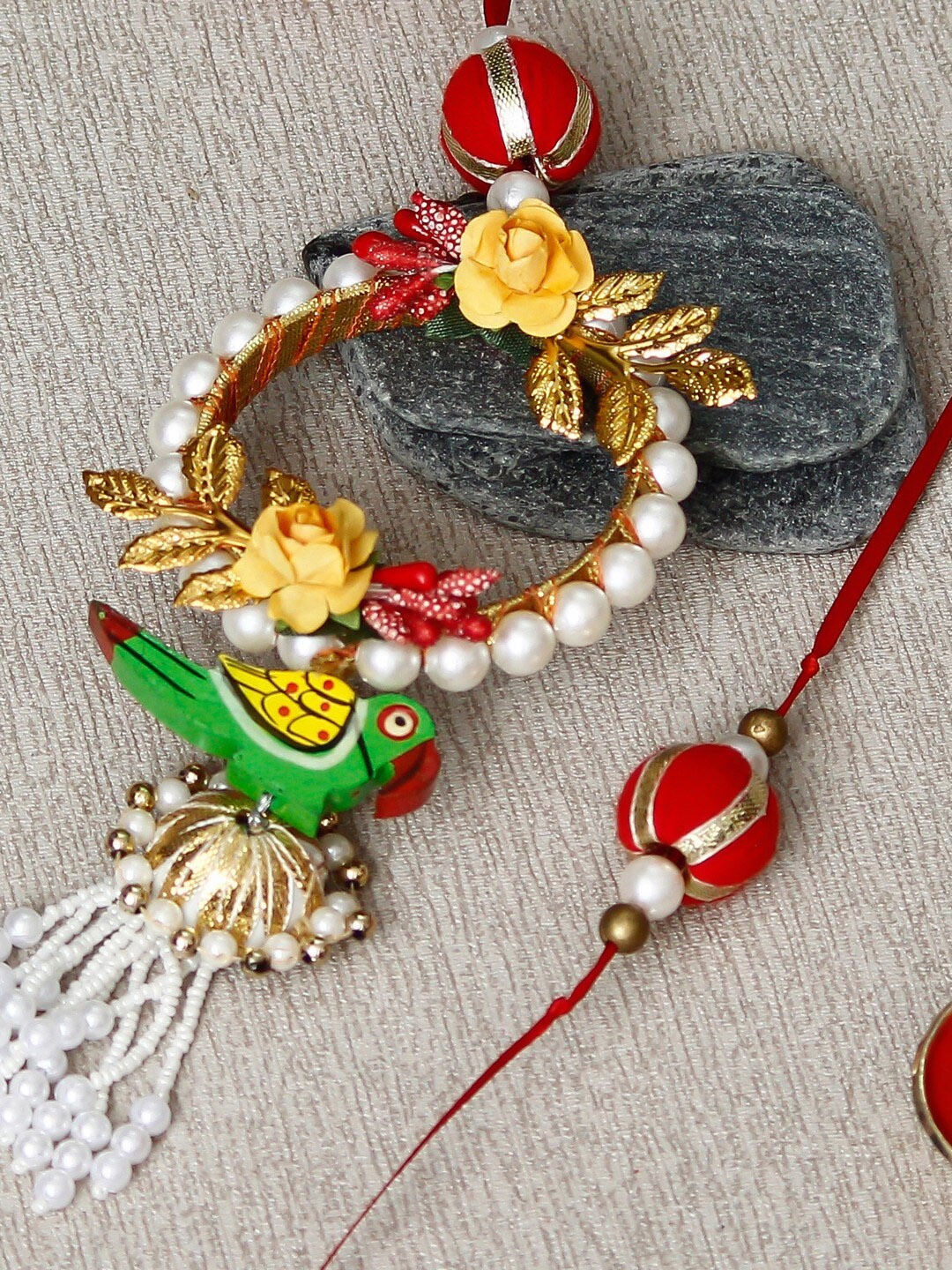 

eCraftIndia Multicoloured Rakhi Gift Set, Multi