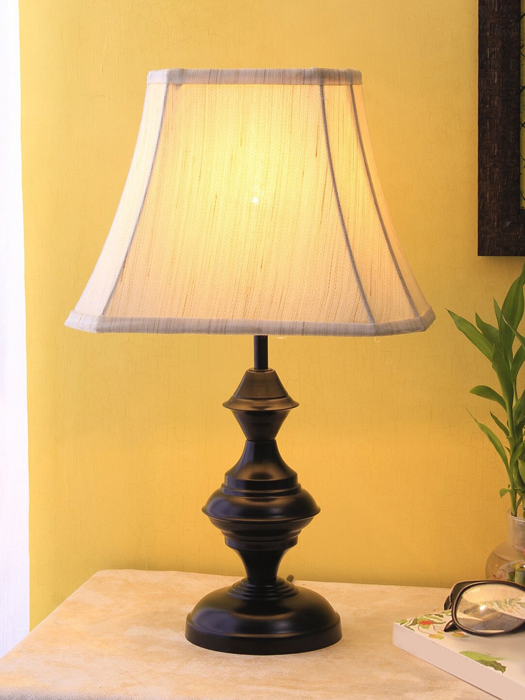 

Devansh Off White Iron Traditional Bedside Standard Table Lamp
