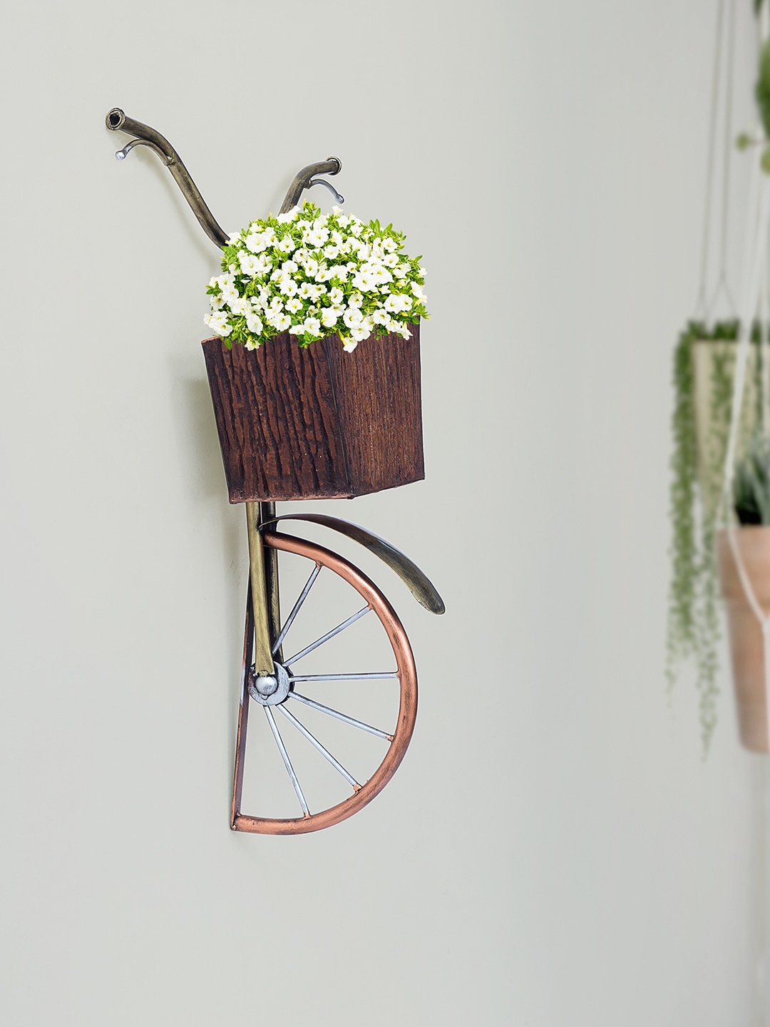 

Golden Peacock Brown Iron Wall Mounted Multi-Utility Organisers Stand