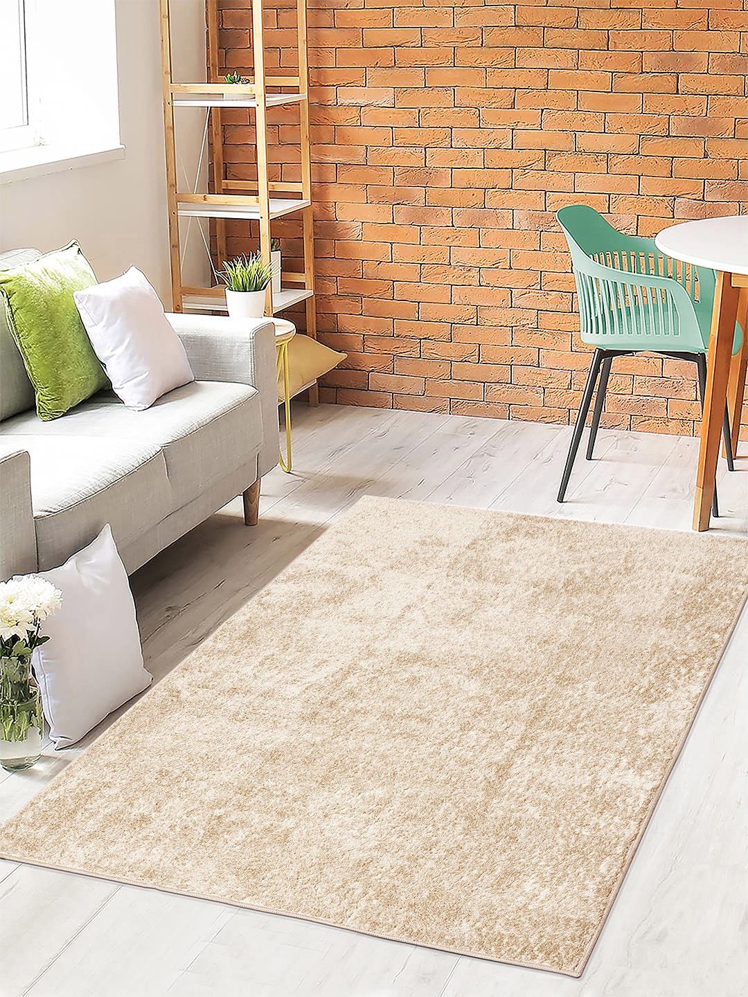 

Saral Home Beige Solid Cotton Carpet