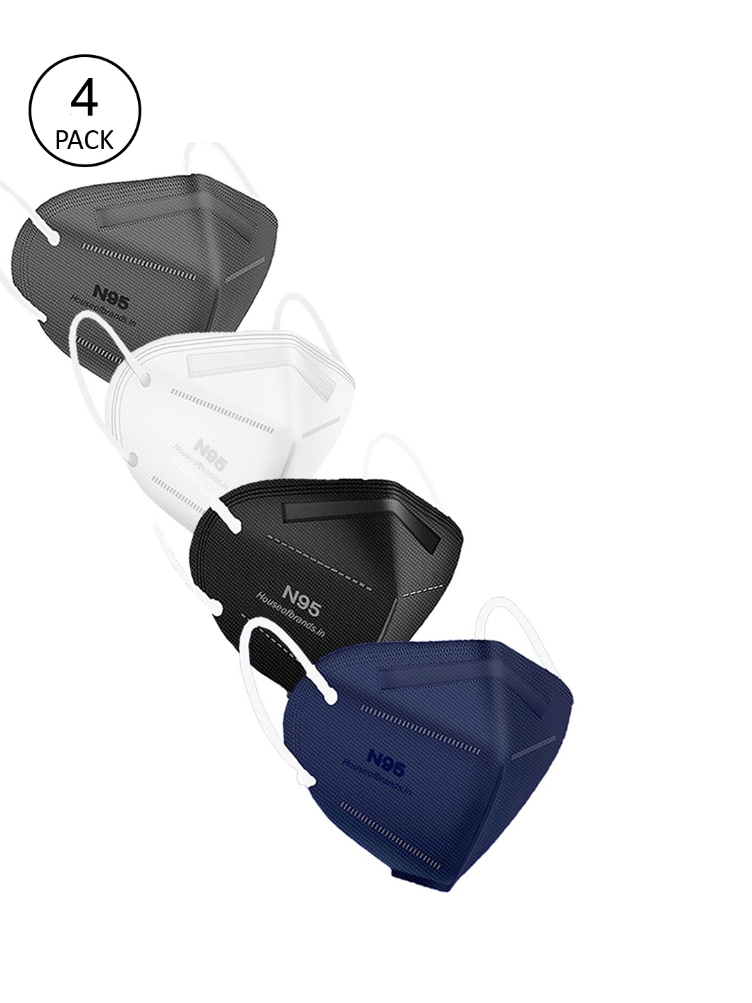 

Swiss Design Unisex Pack Of 20 Solid 5-Ply Disposable 5-Layered Outdoor Anti-Pollution N95 Masks, White