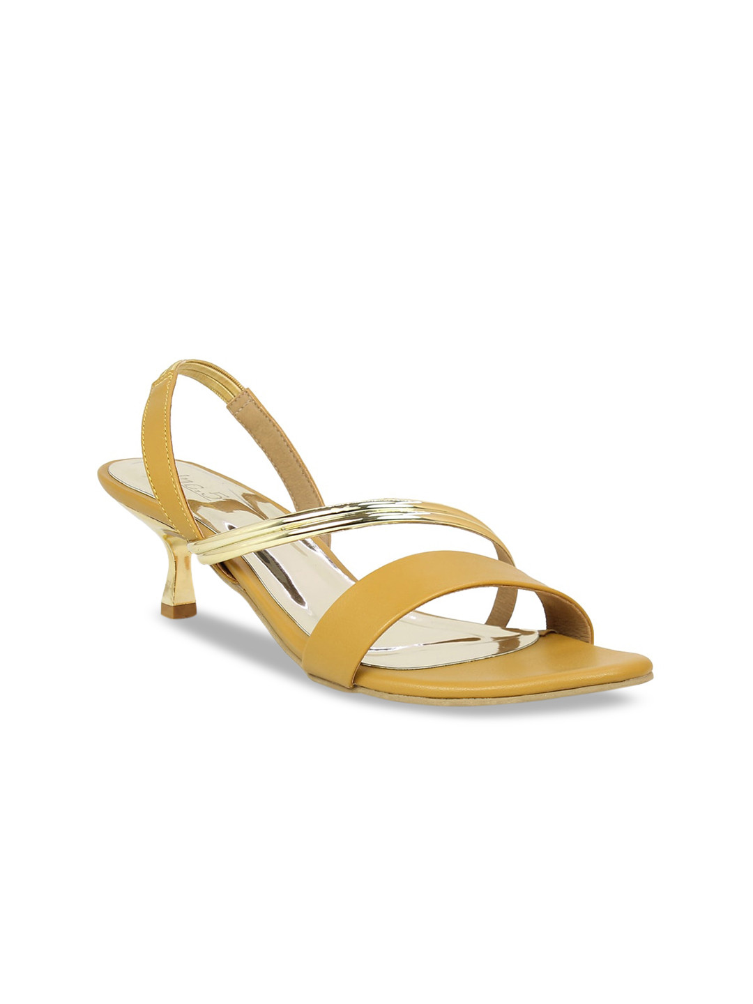 

Inc 5 Women Mustard & Gold-Toned Sandals