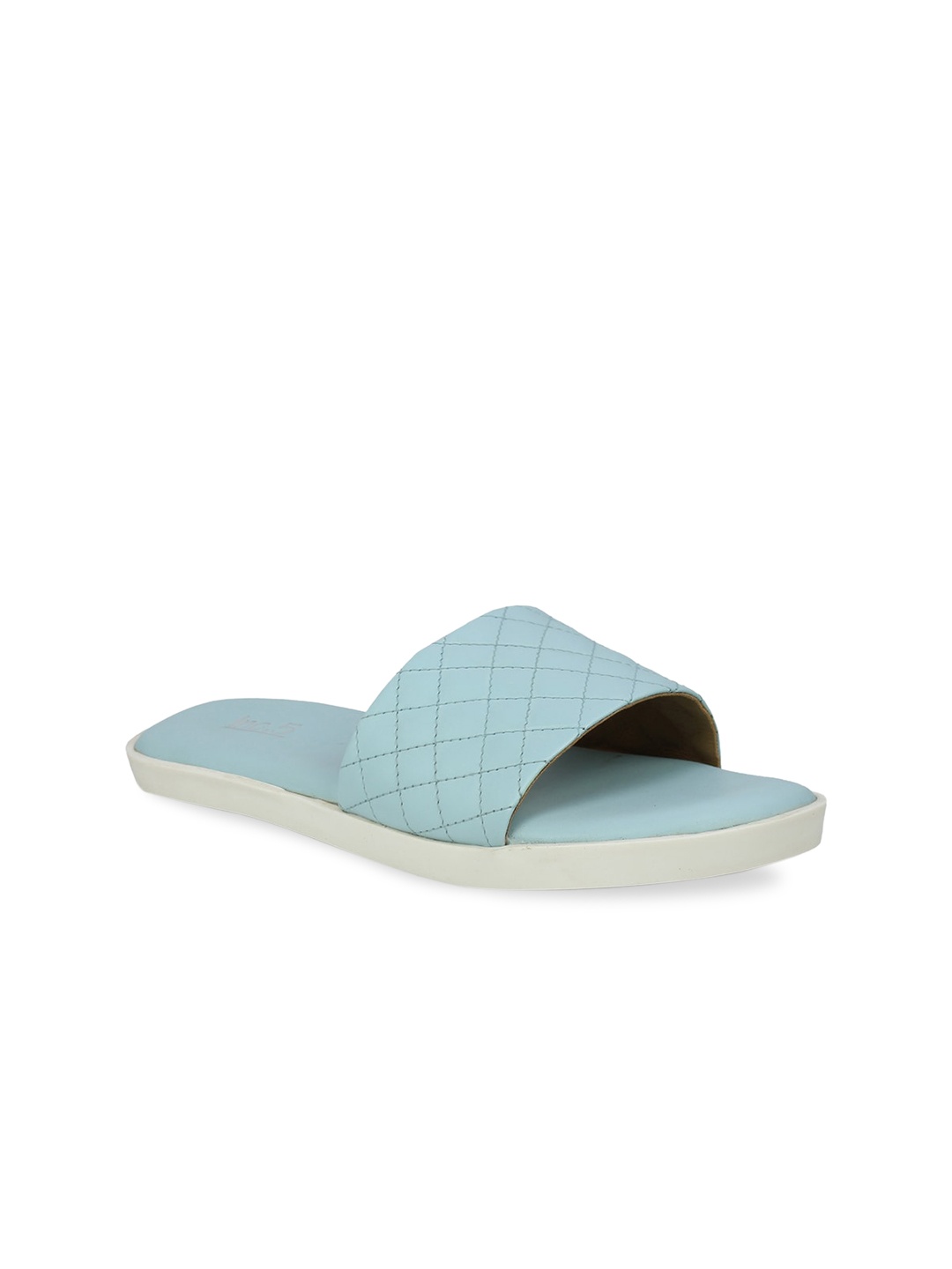 

Inc 5 Women Blue Striped Open Toe Flats