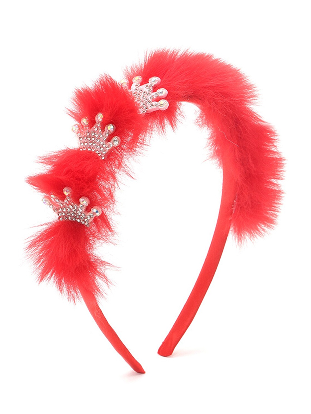 

The Magic Wand Girls Red & White Fur Hairband