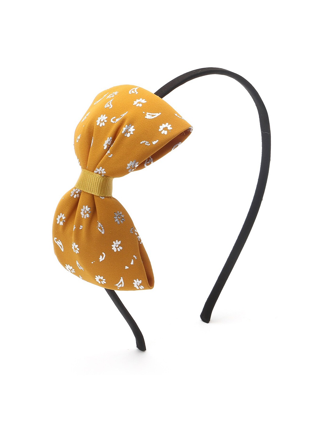 

The Magic Wand Girls Mustard & Black Embellished Hairband