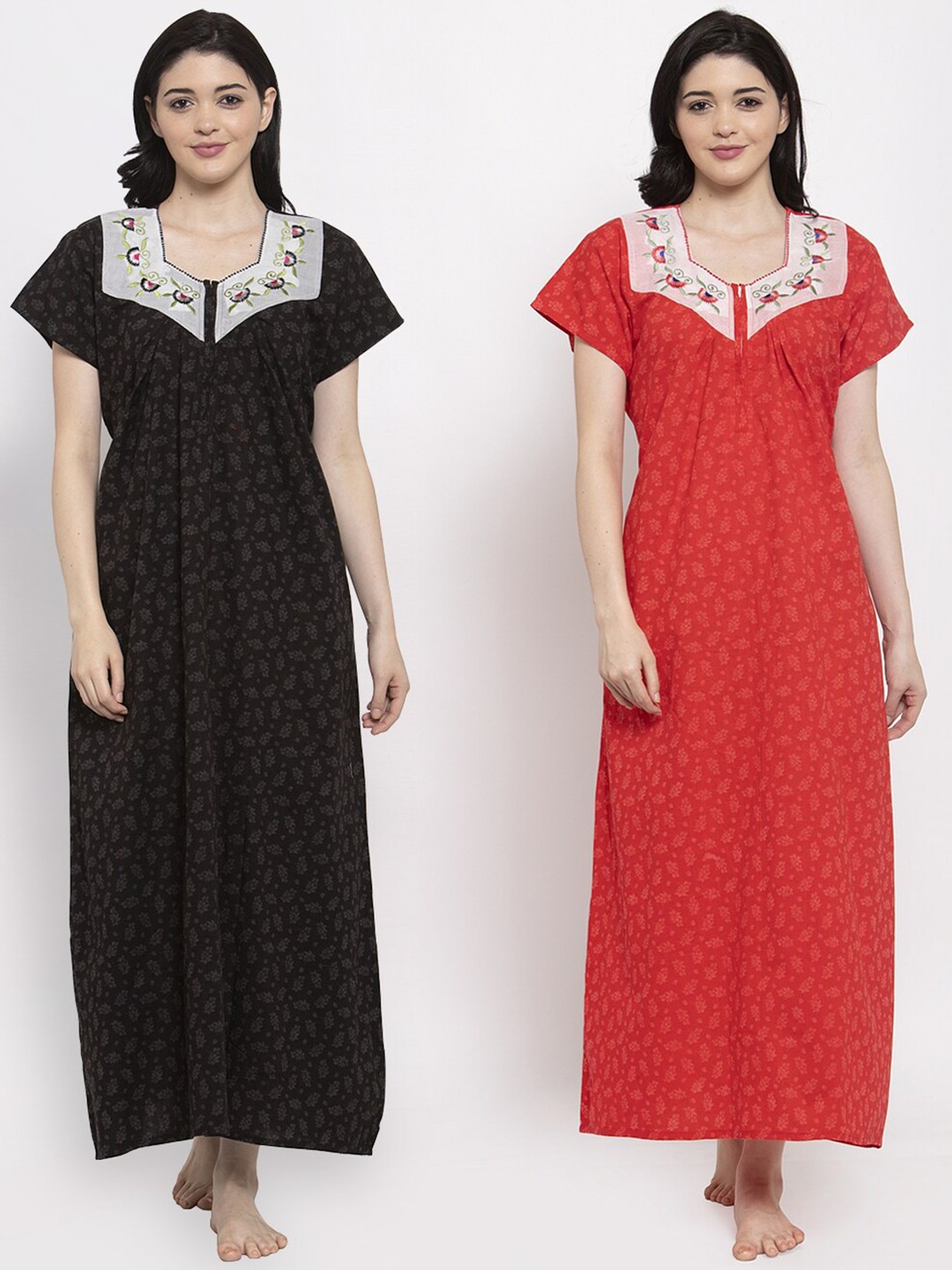 

Secret Wish Red & Black Pack of 2 Printed Maxi Nightdress NT-E246-939-941