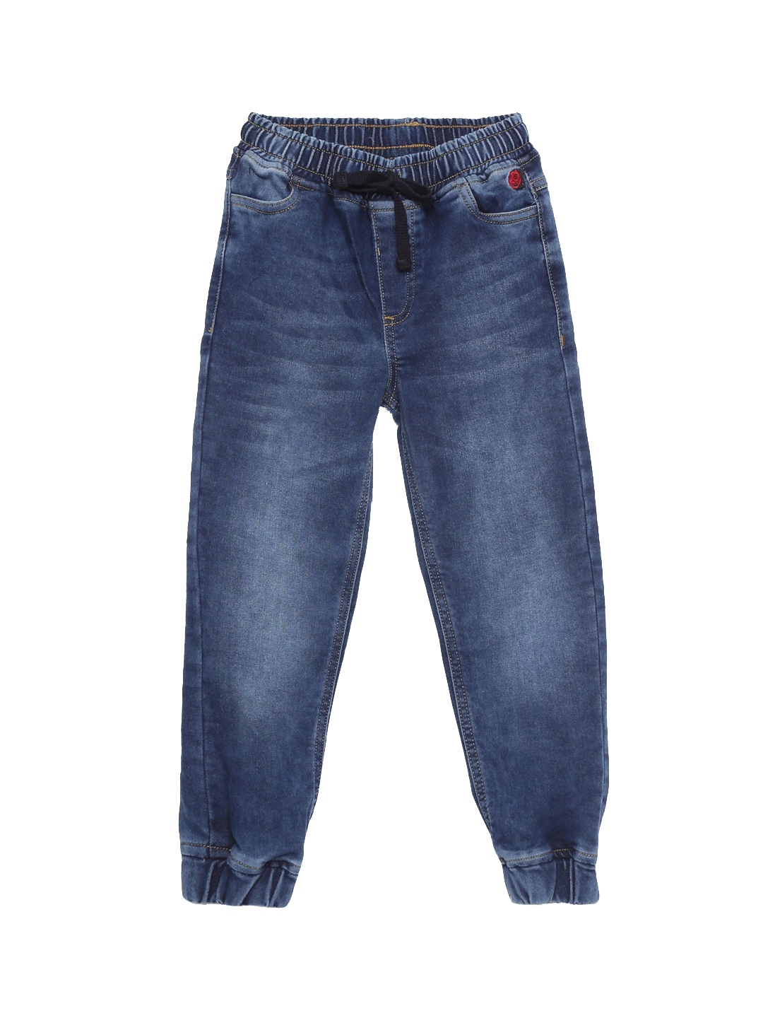 

UNDER FOURTEEN ONLY Boys Navy Blue Slim Fit Light Fade Jeans