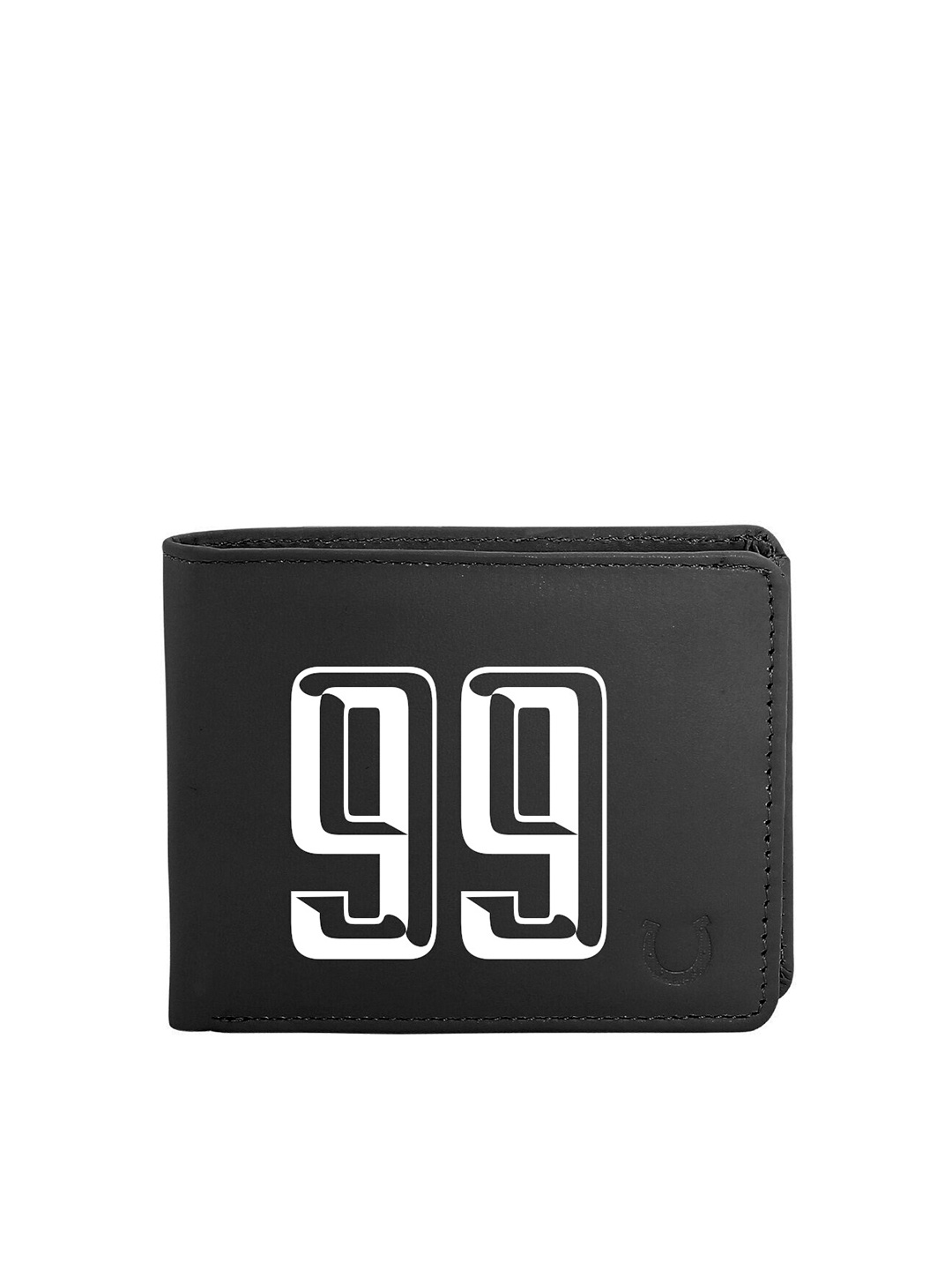 

Blacksmith Men Black & White Graphic Printed PU Two Fold Wallet with SIM Card Holder