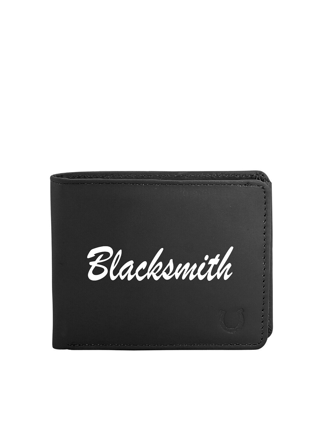 

Blacksmith Men Black & White Typography Printed PU Two Fold Wallet with SIM Card Holder