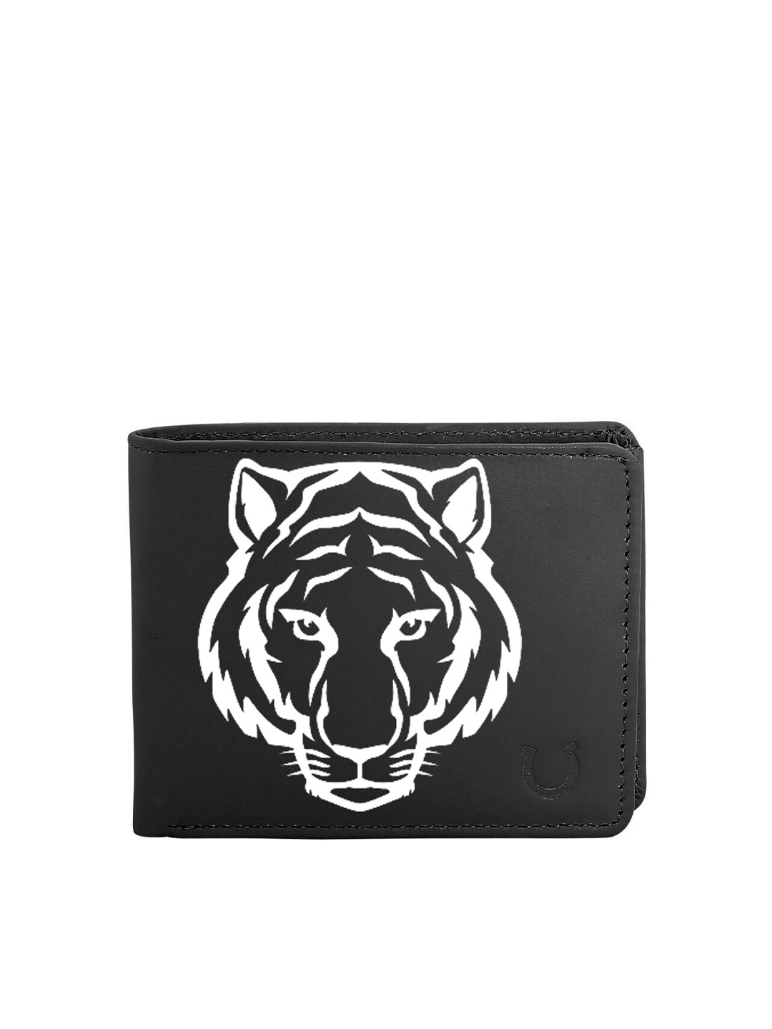 

Blacksmith Men Black & White Graphic Printed PU Two Fold Wallet with SIM Card Holder