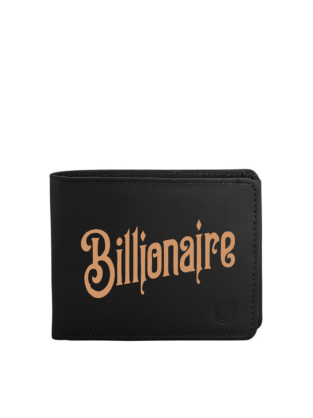 

Blacksmith Men Black & Brown Graphic Printed Two Fold Wallet