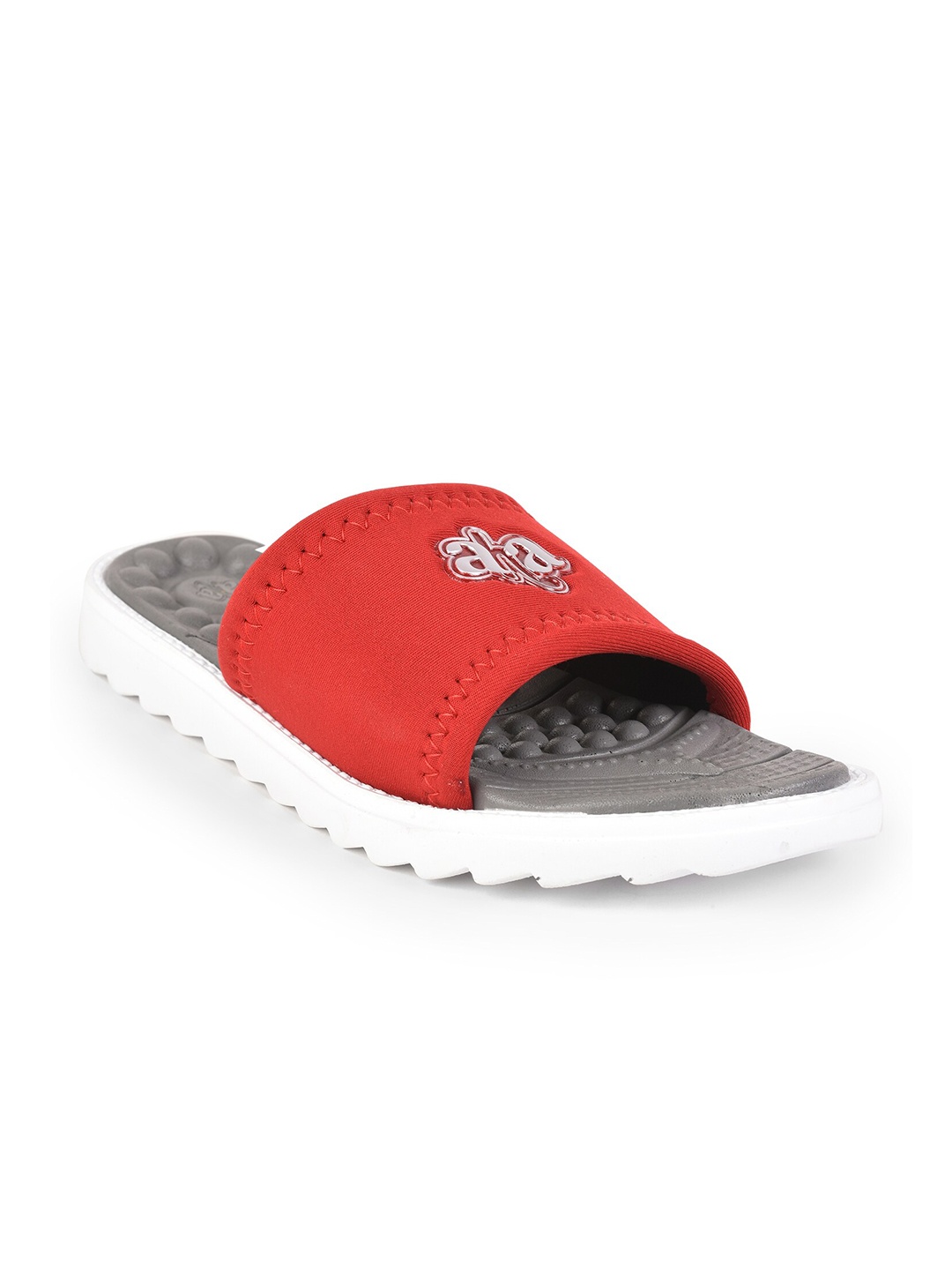 

Liberty Women Grey & Red Printed Sliders